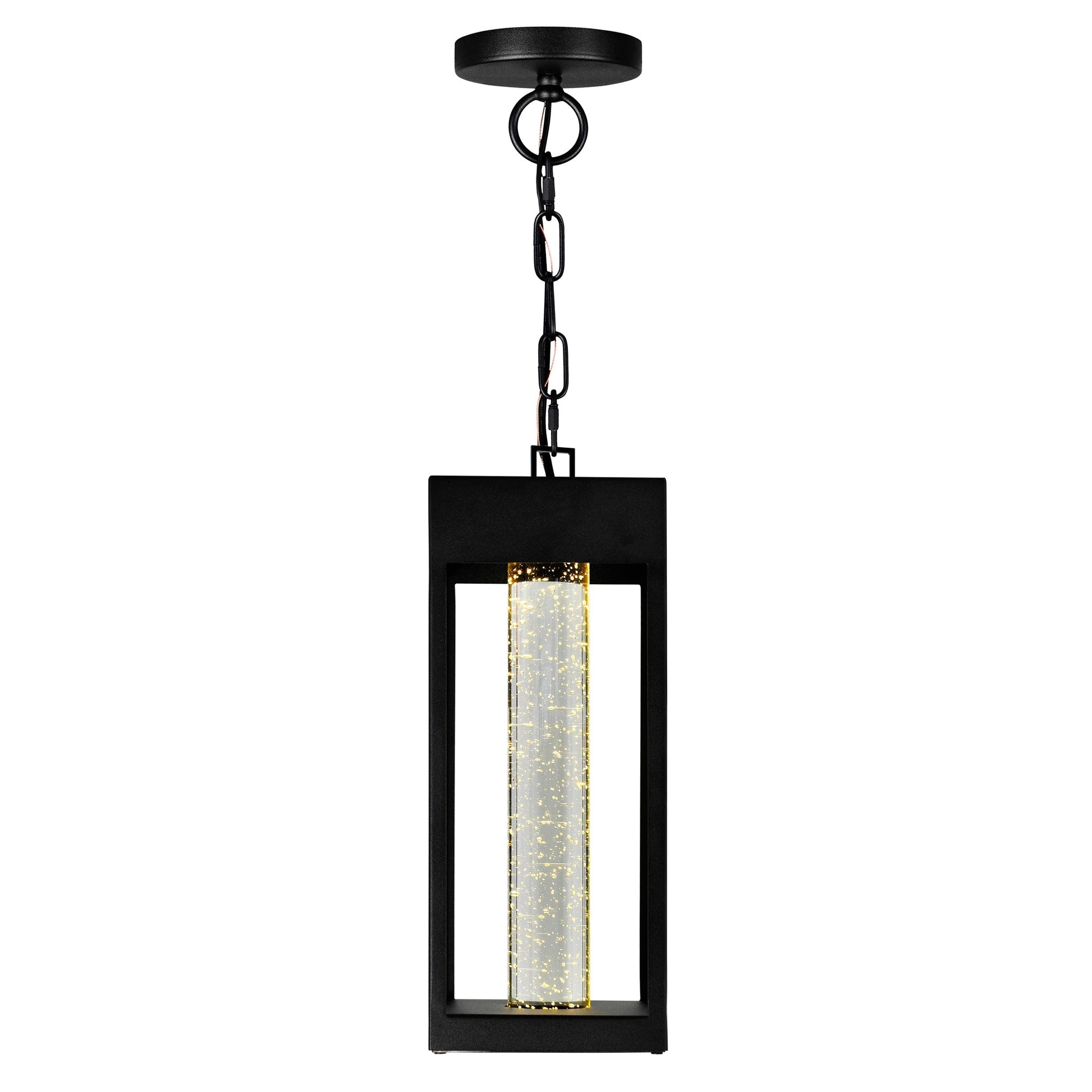 Rochester Integrated LED Black Outdoor Pendant - CWI Lighting
