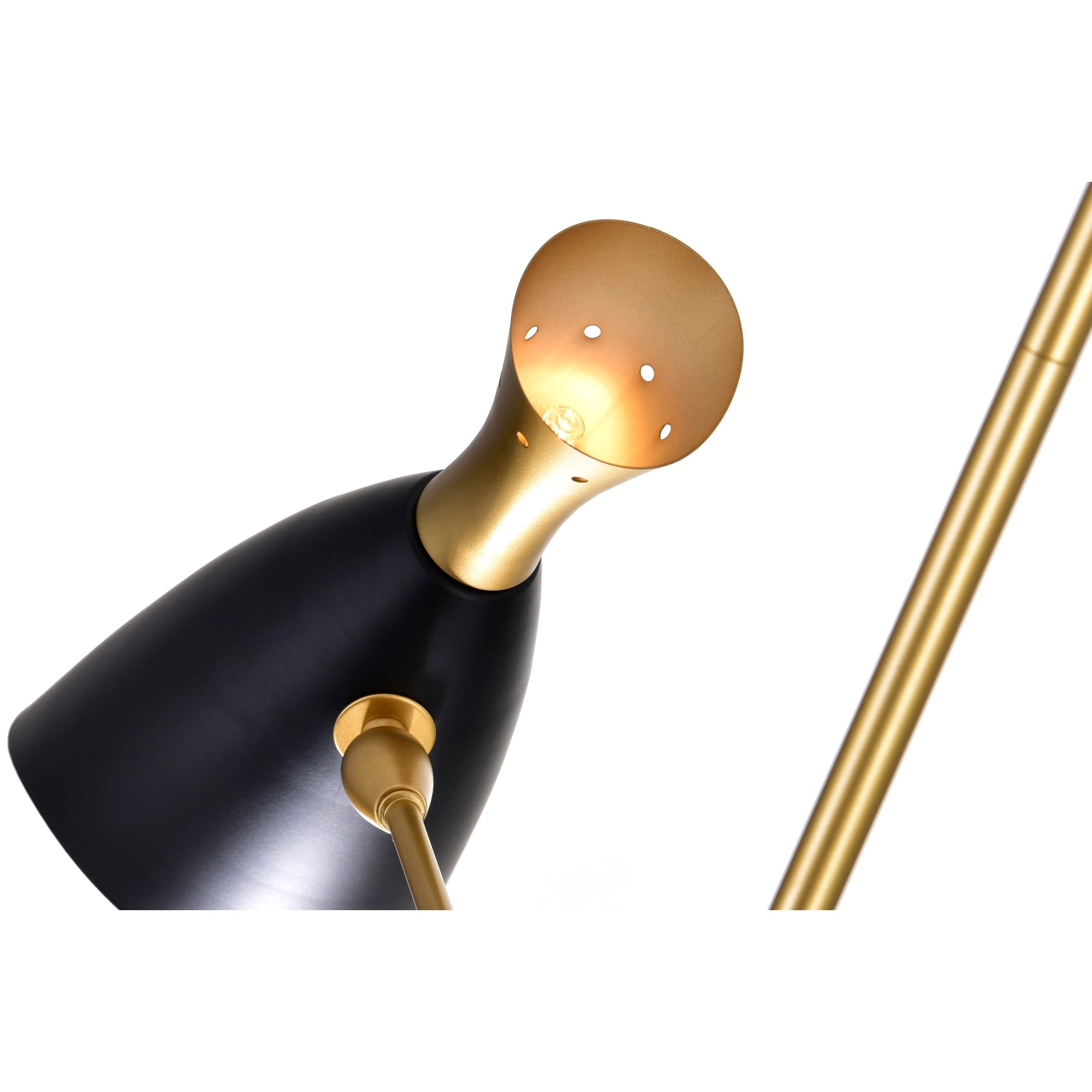 Rolin 12 Light Down Chandelier With Matte Black & Satin Gold Finish - CWI Lighting