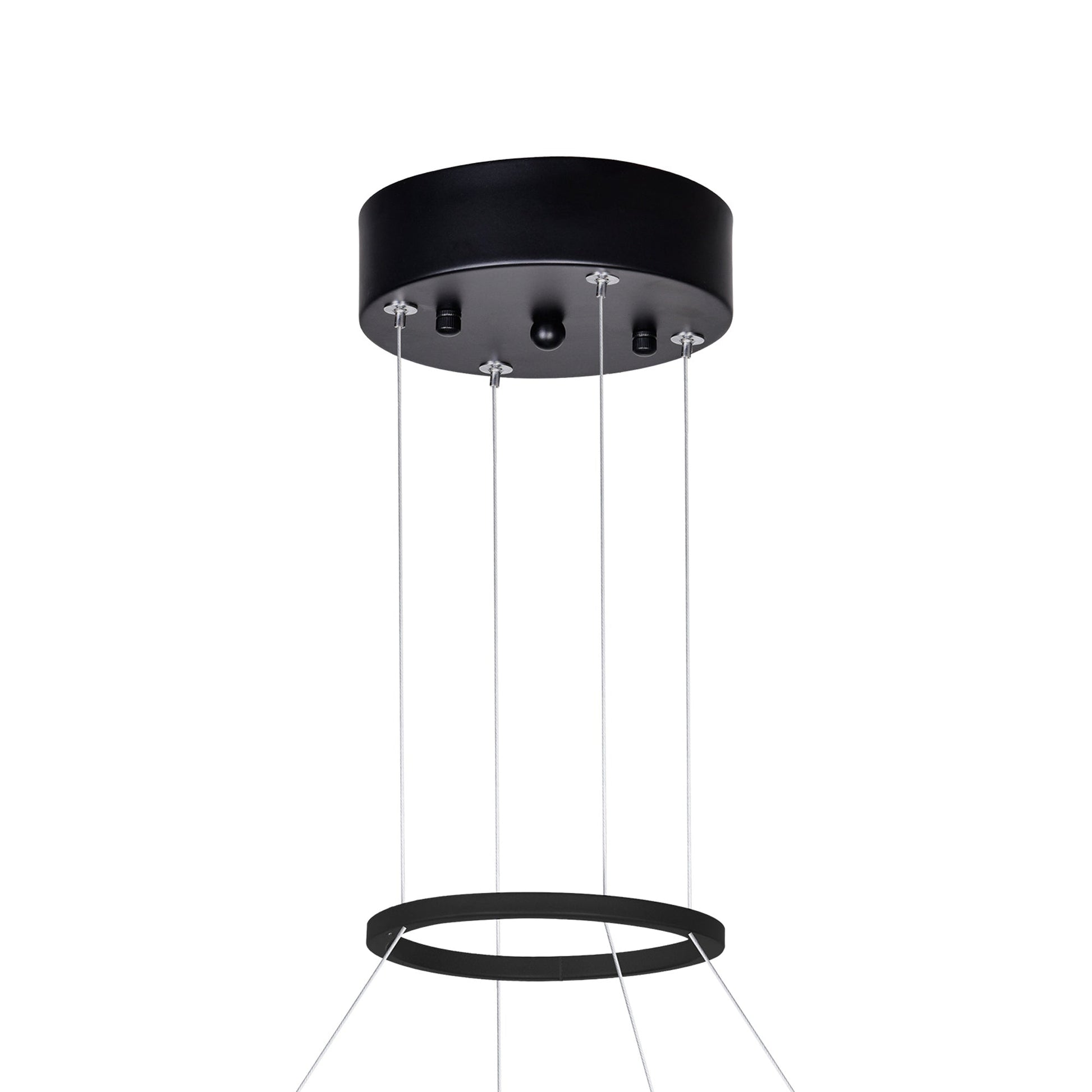 Rosalina Integrated LED 20in Matte Black Chandelier - CWI Lighting