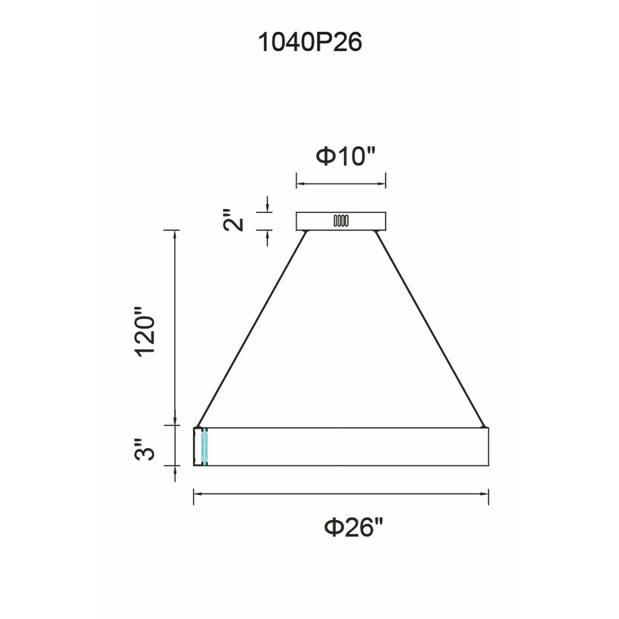 Rosalina Integrated LED 26in Matte Black Chandelier - CWI Lighting