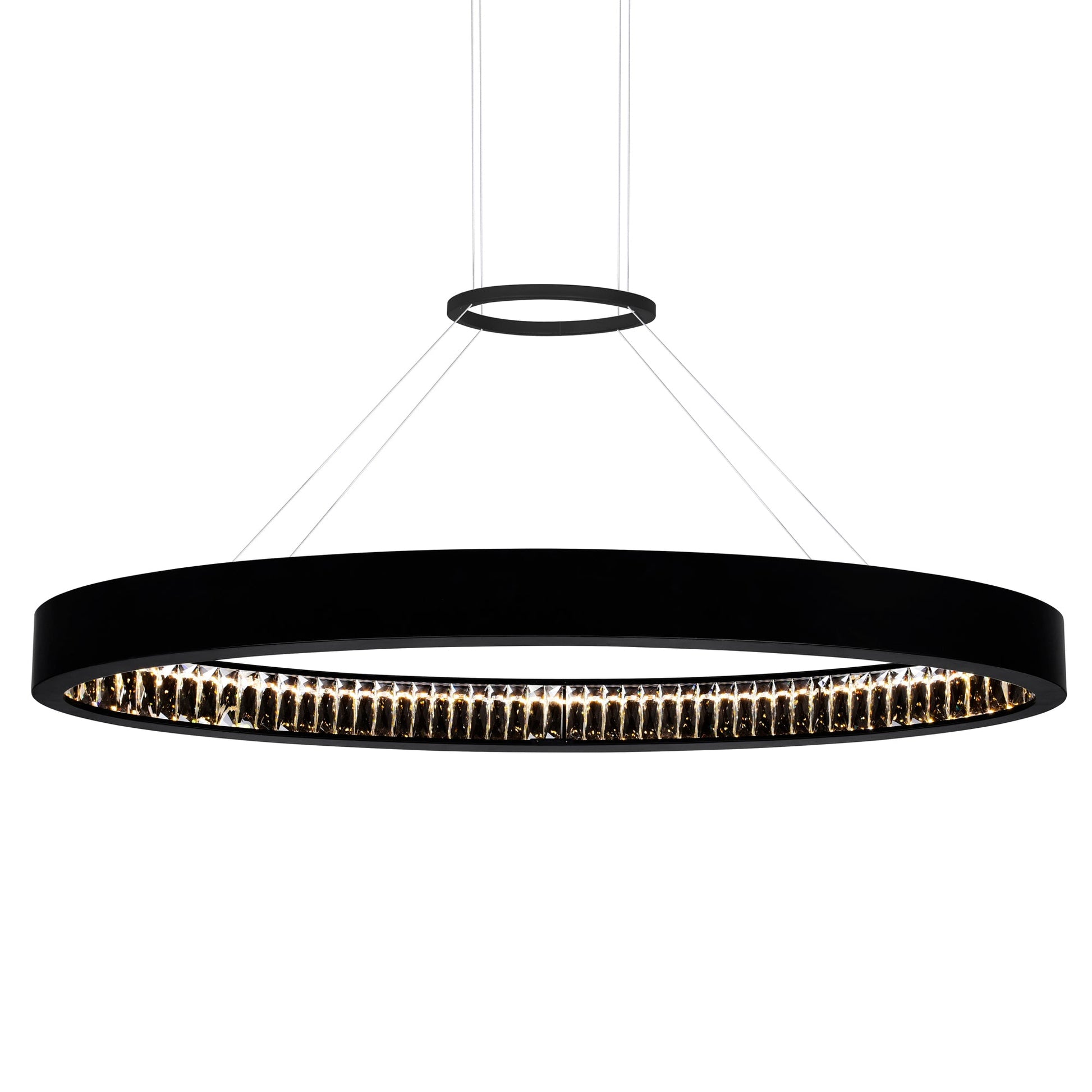 Rosalina Integrated LED 42in Matte Black Chandelier - CWI Lighting