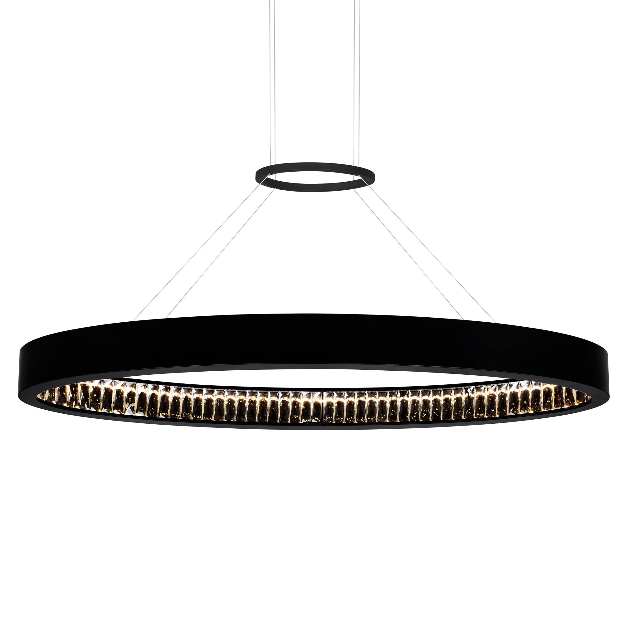 Rosalina Integrated LED 42in Matte Black Chandelier - CWI Lighting
