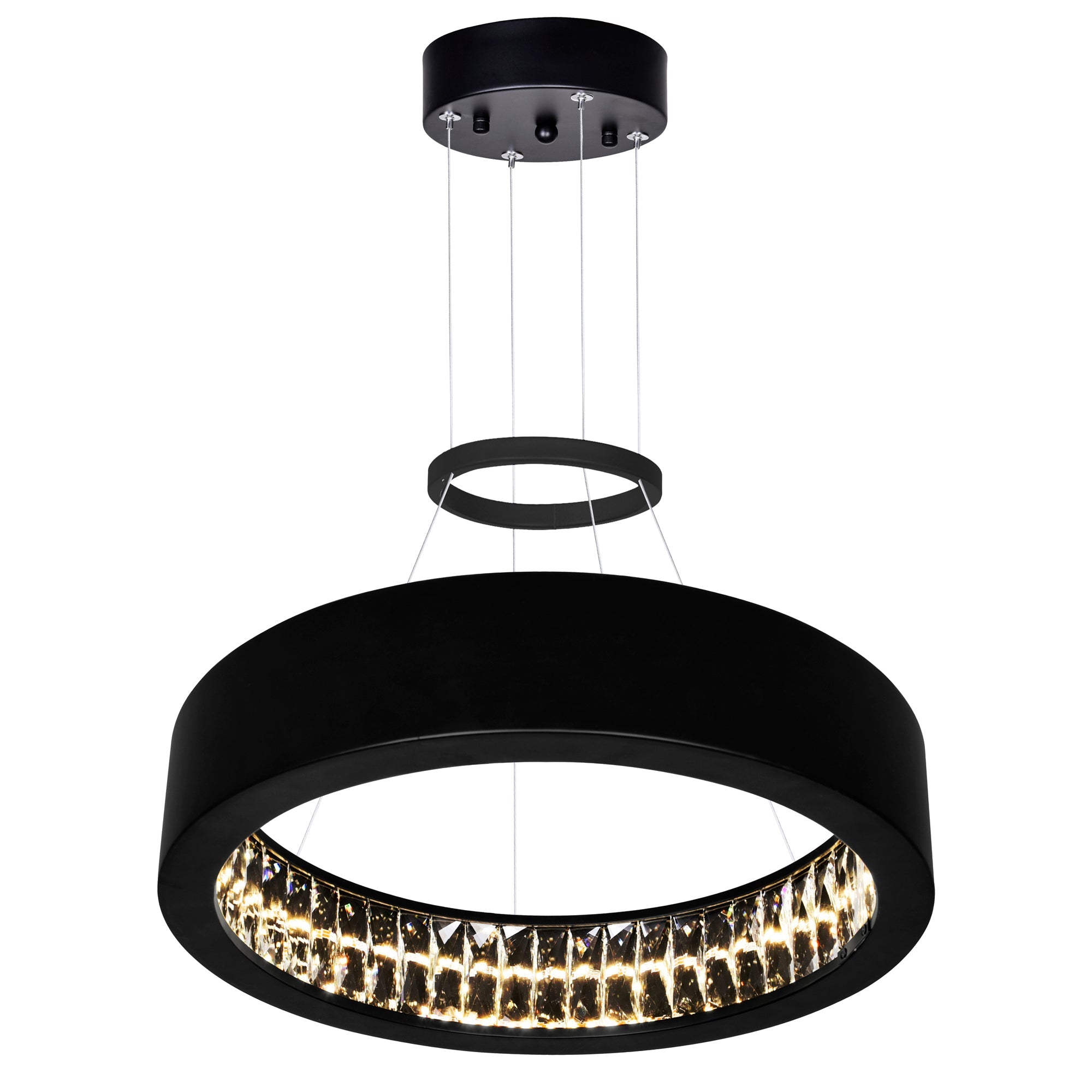 Rosalina LED Chandelier With Matte Black Finish - CWI Lighting