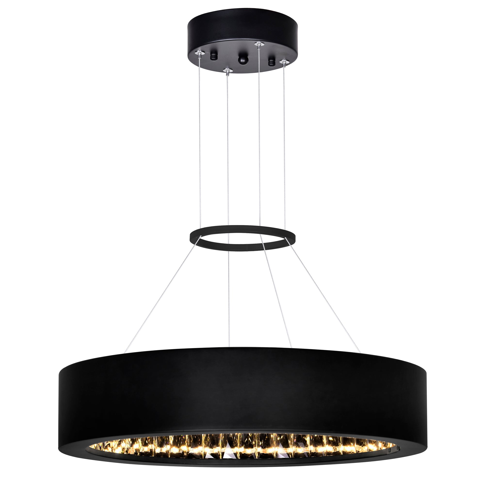 Rosalina LED Chandelier With Matte Black Finish - CWI Lighting