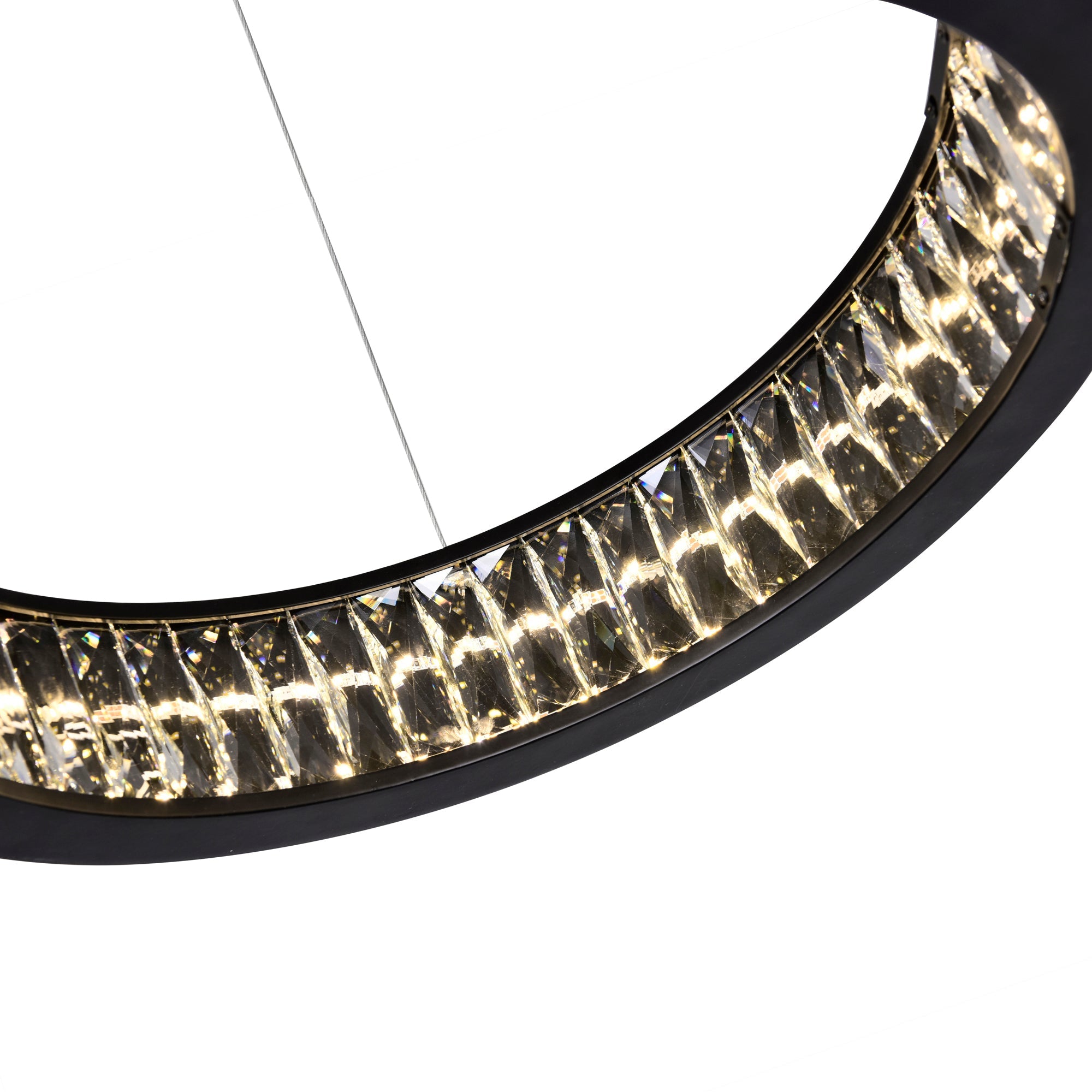 Rosalina LED Chandelier With Matte Black Finish - CWI Lighting