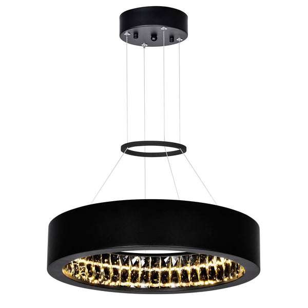 Rosalina LED Chandelier With Matte Black Finish - CWI Lighting