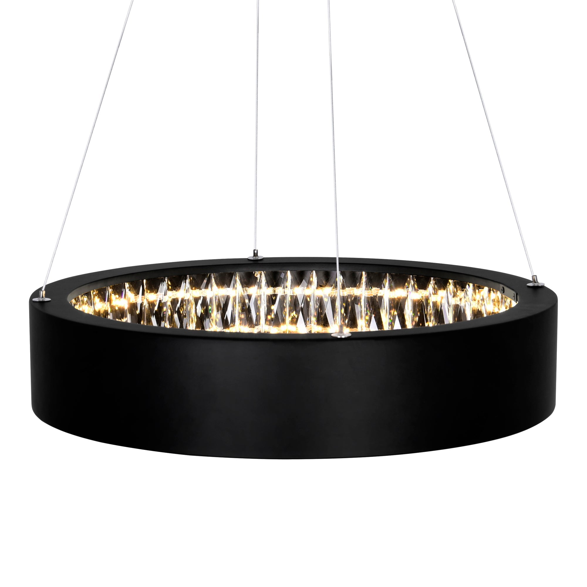 Rosalina LED Chandelier With Matte Black Finish - CWI Lighting