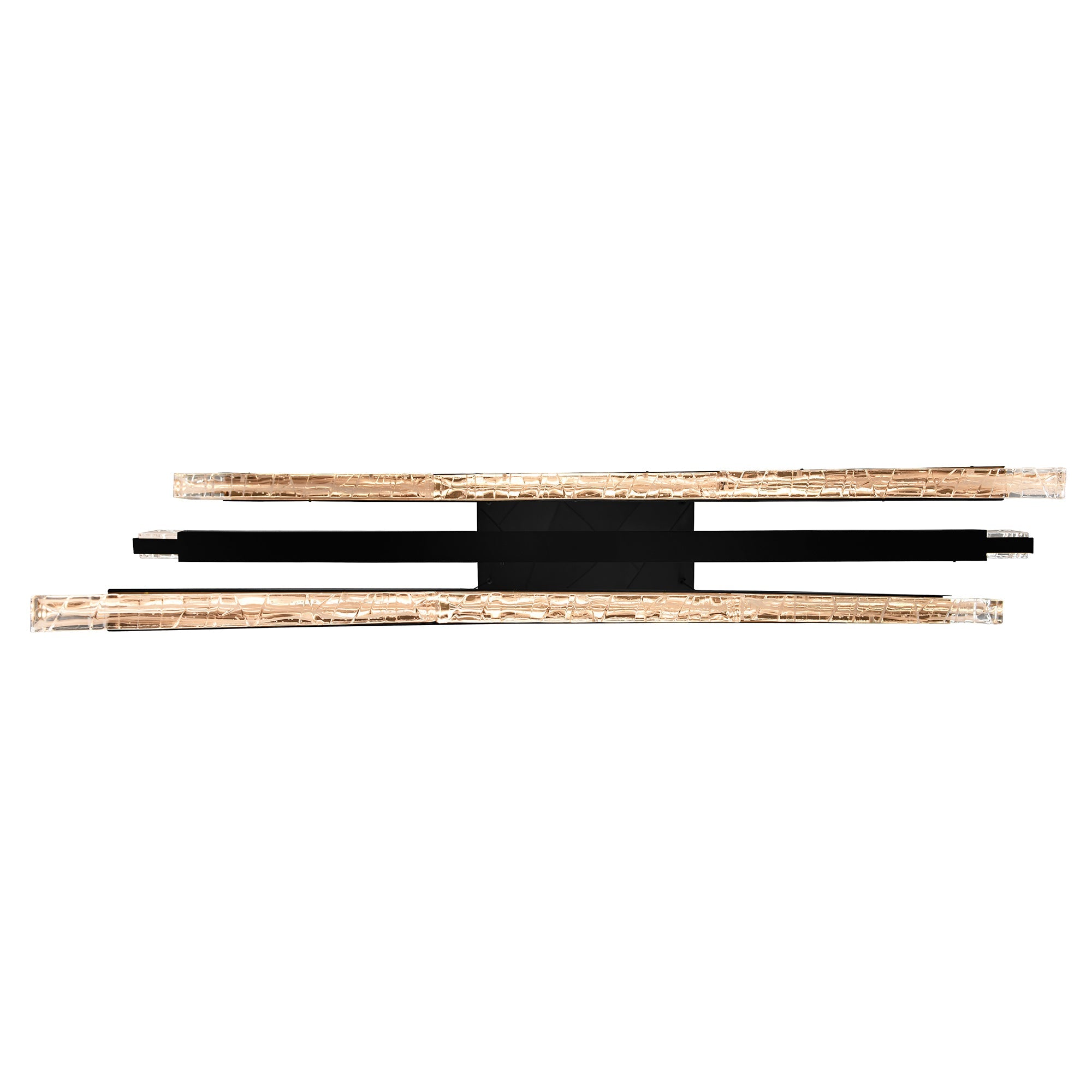 Saber Integrated LED 50in Black Chandelier with Handcrafted Glass - CWI Lighting