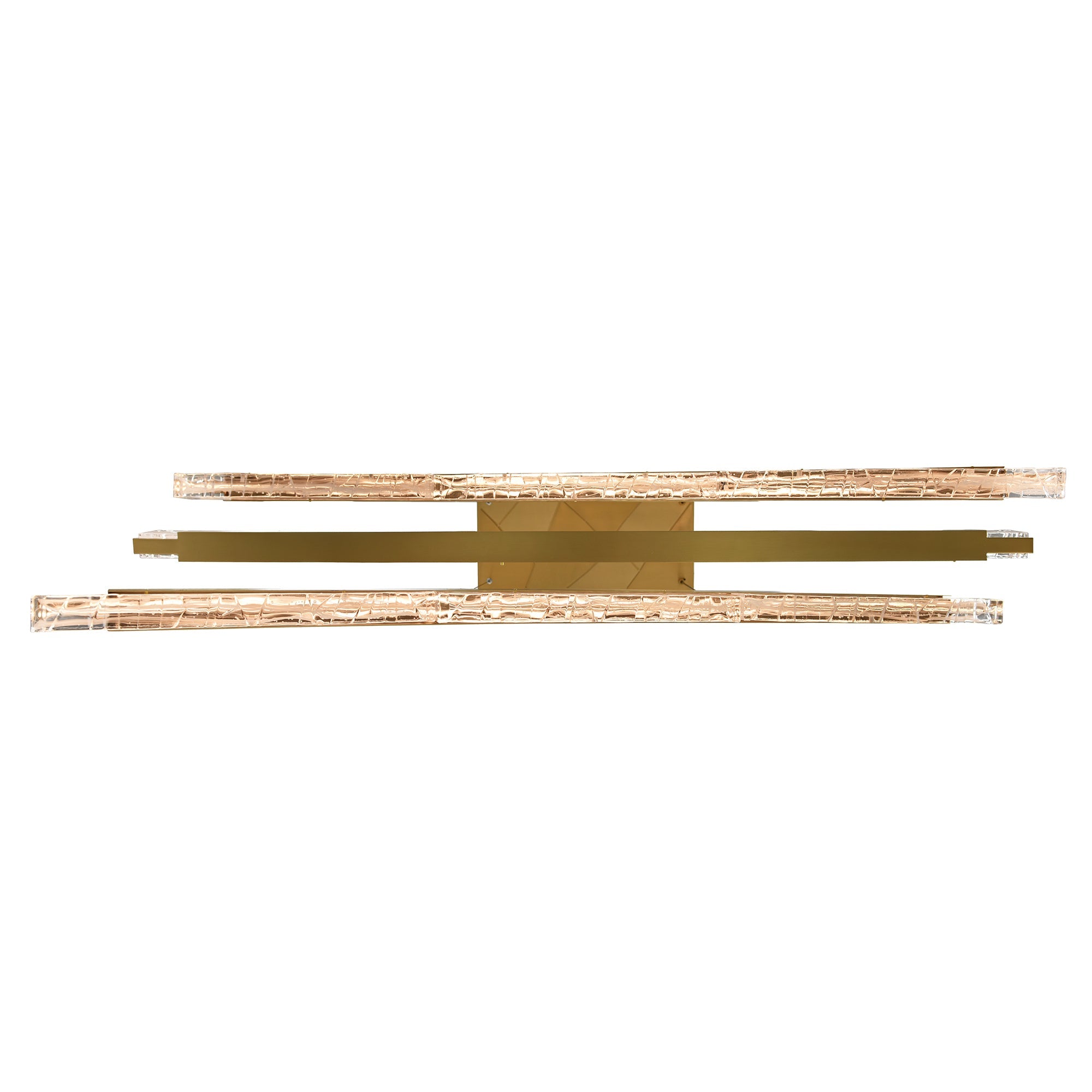 Saber Integrated LED 50in Brass Chandelier with Handcrafted Glass - CWI Lighting