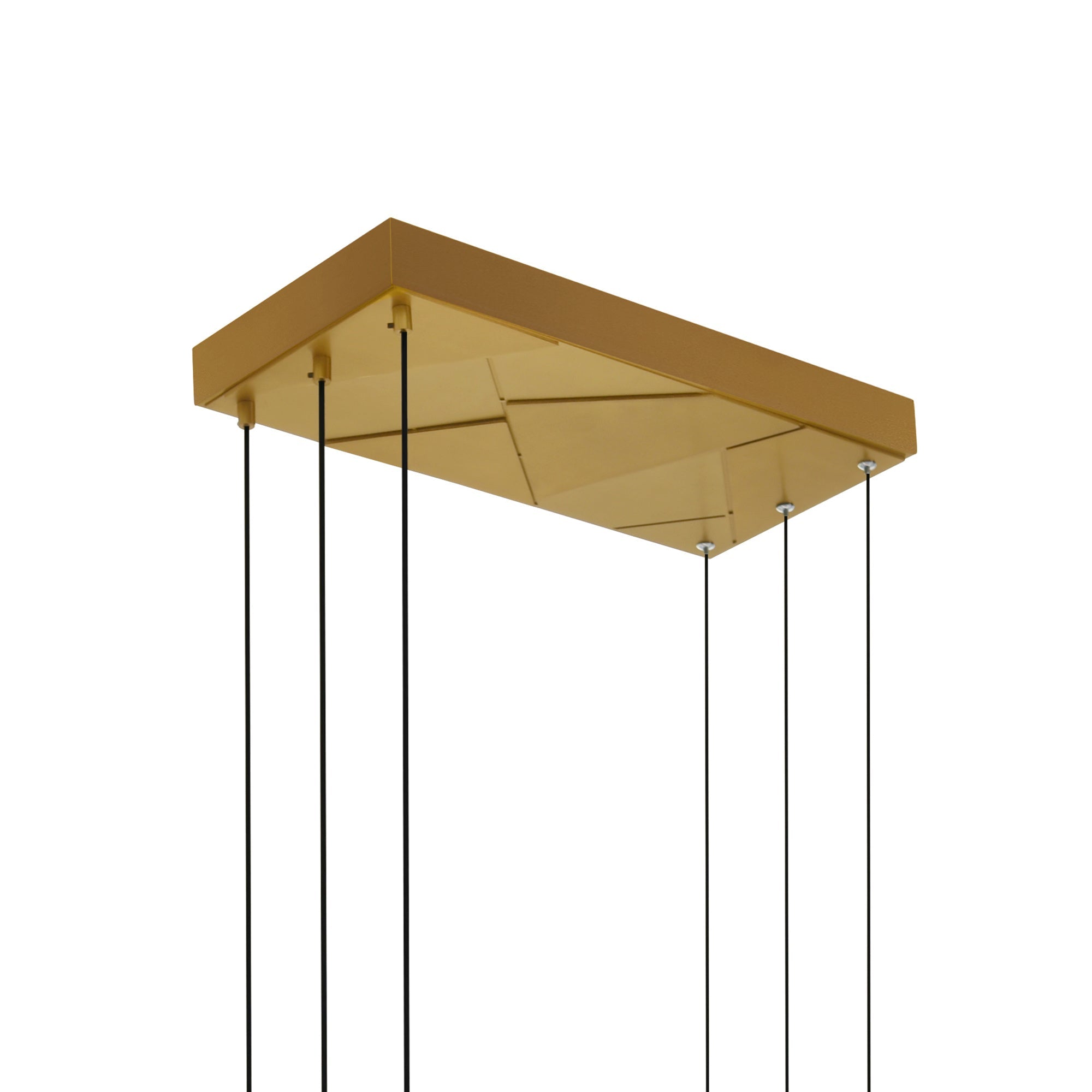 Saber Integrated LED 50in Brass Chandelier with Handcrafted Glass - CWI Lighting