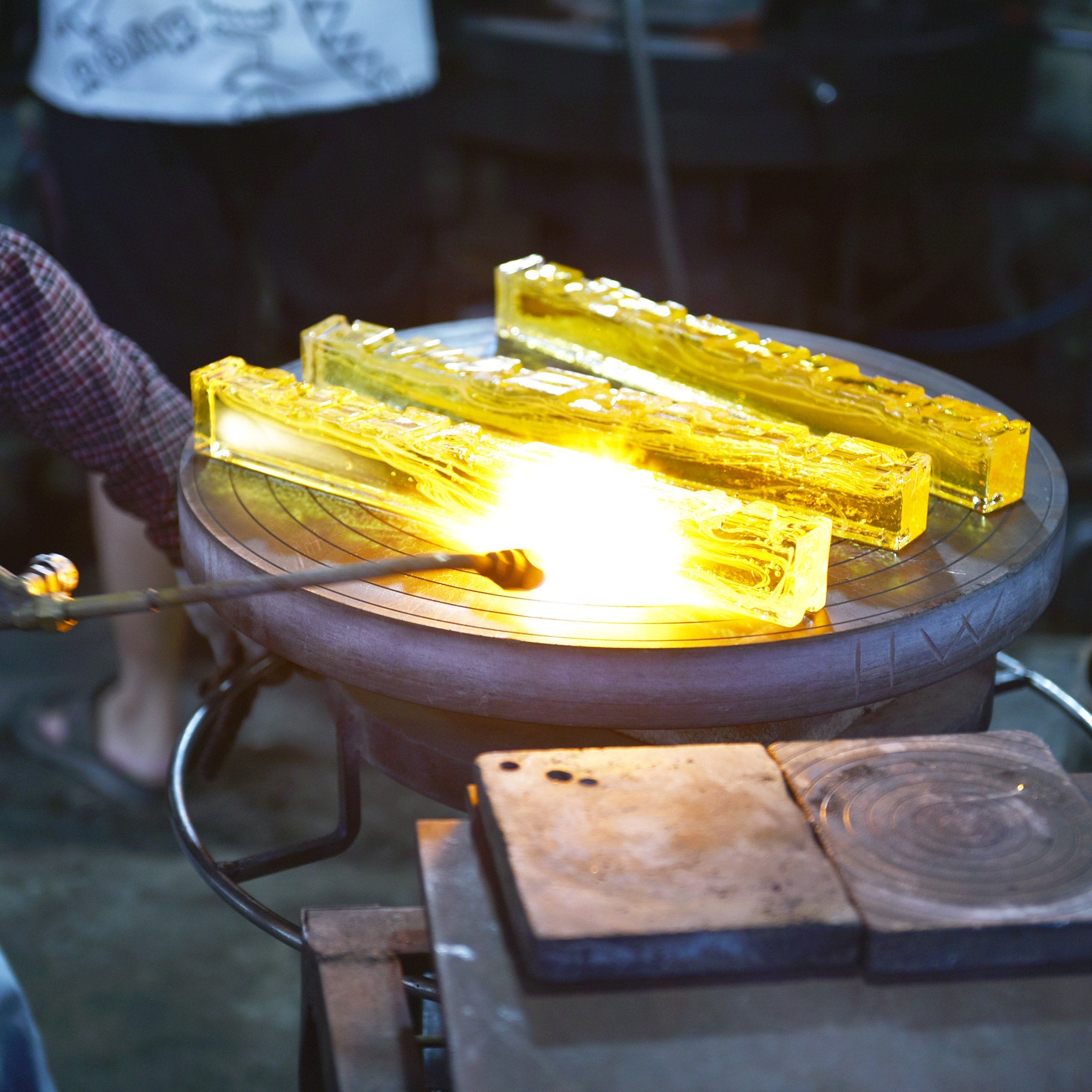 Saber Integrated LED 70in Black Chandelier with Handcrafted Glass - CWI Lighting