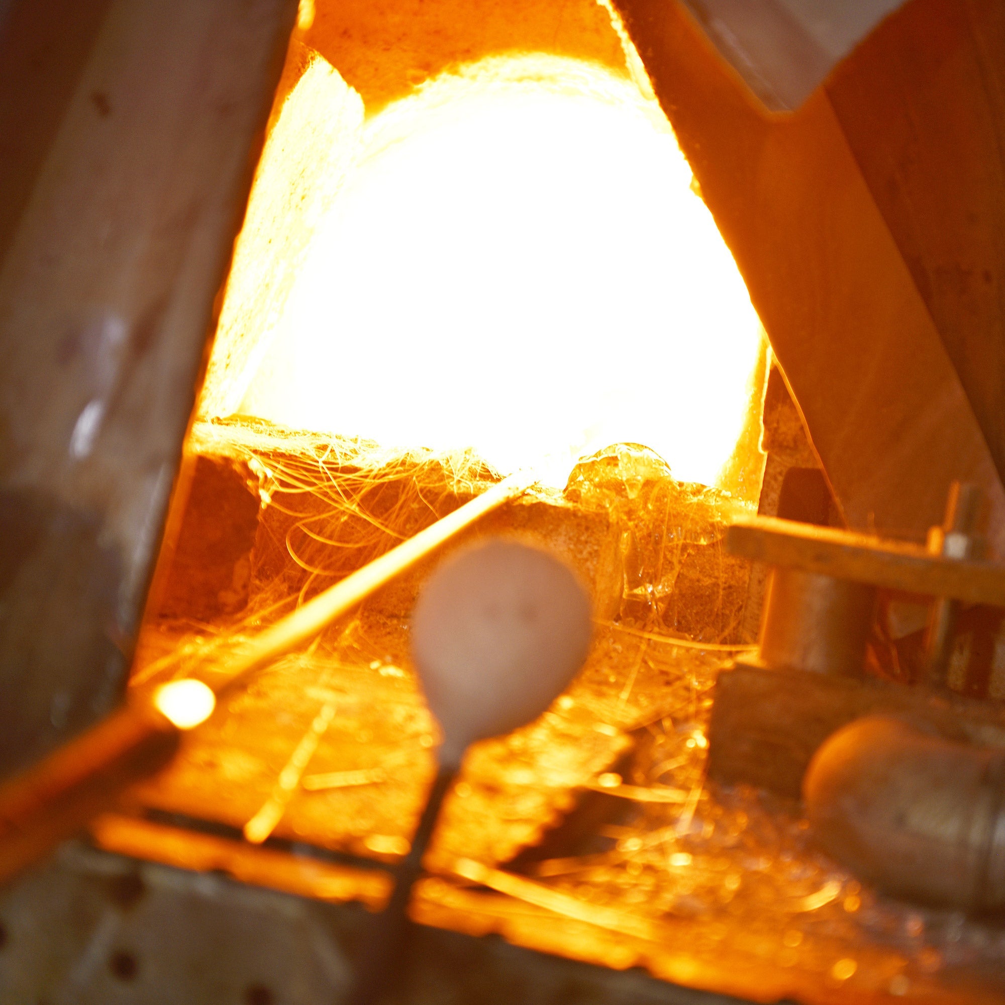 Saber Integrated LED 70in Brass Chandelier with Handcrafted Glass - CWI Lighting