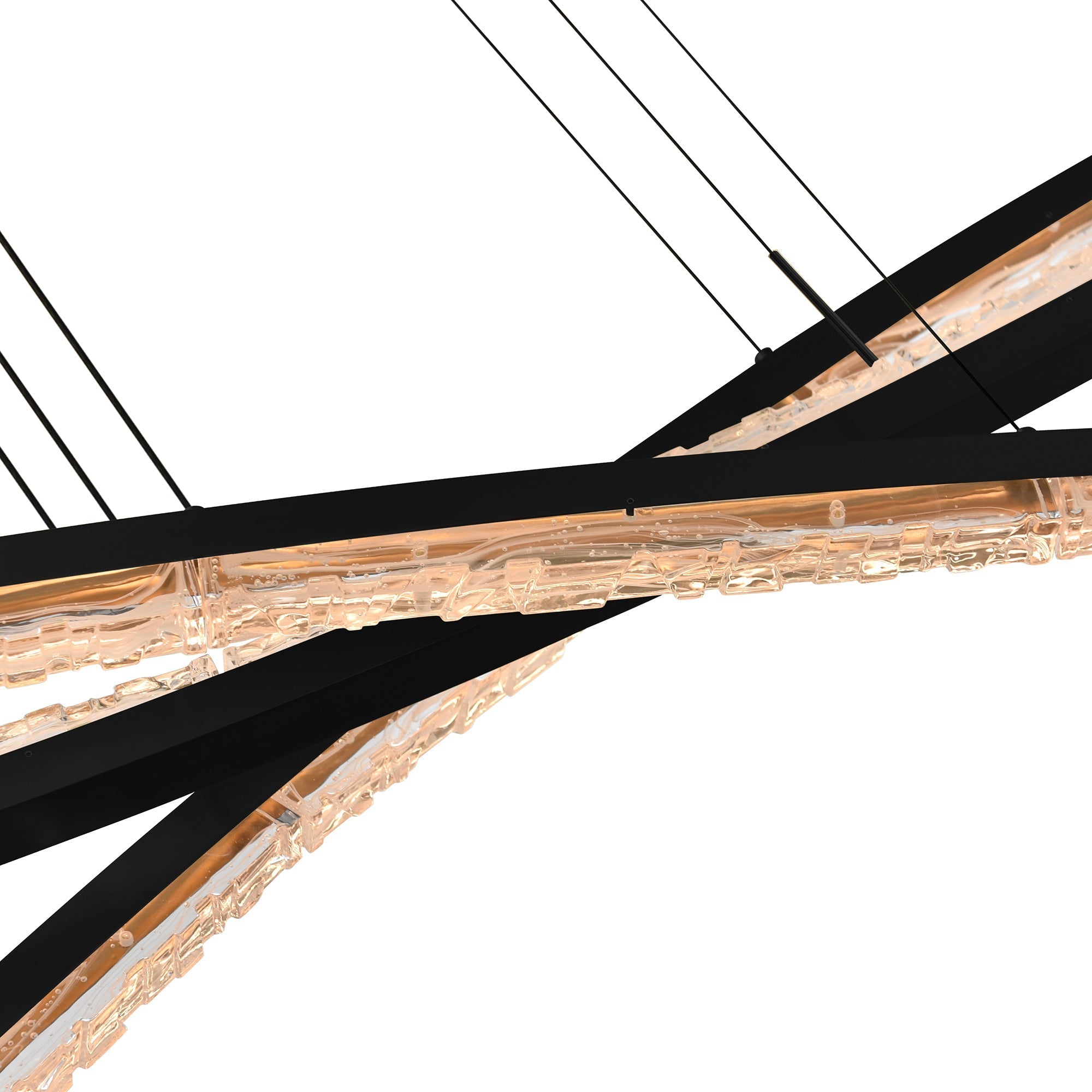 Saber Integrated LED Black Chandelier - CWI Lighting