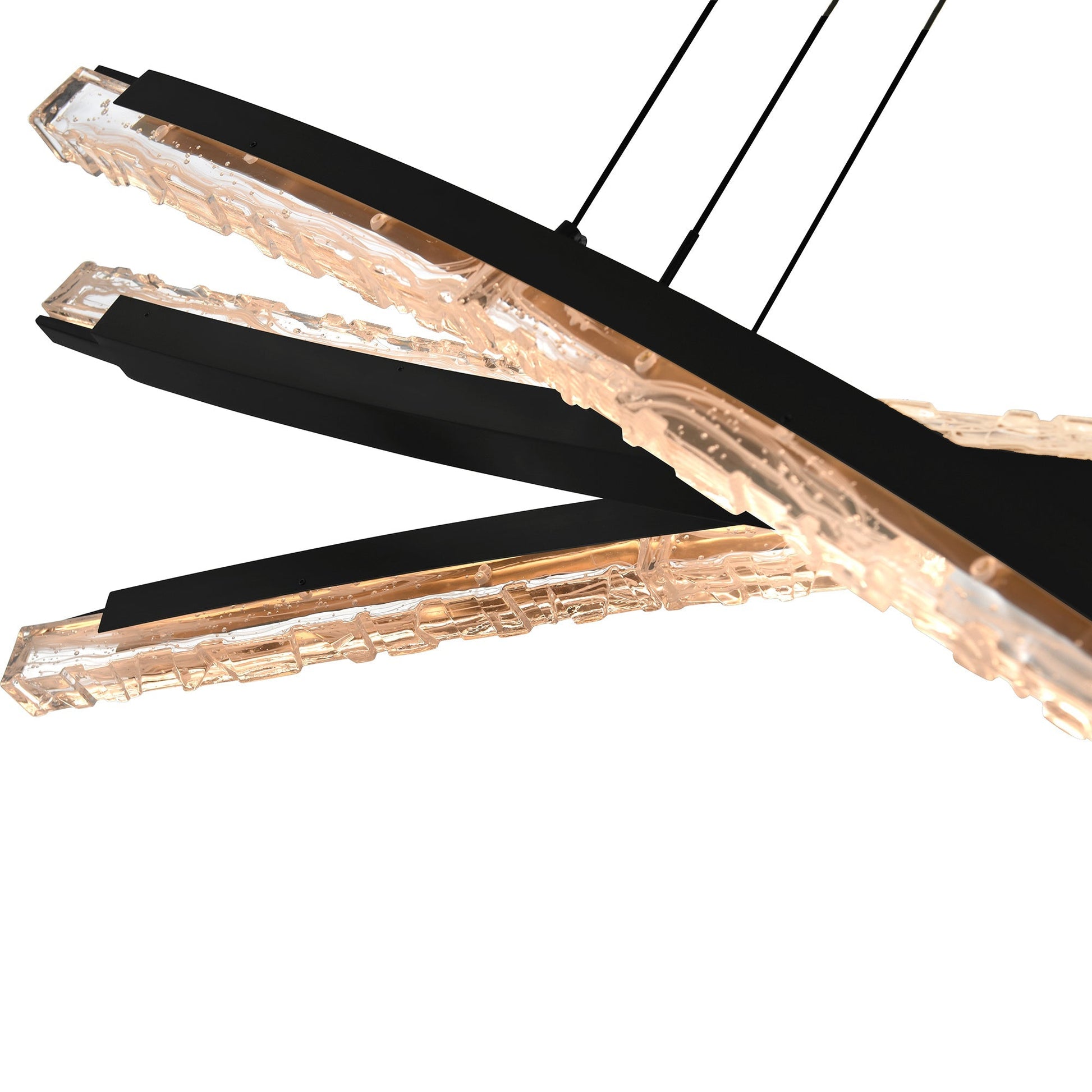 Saber Integrated LED Black Chandelier - CWI Lighting