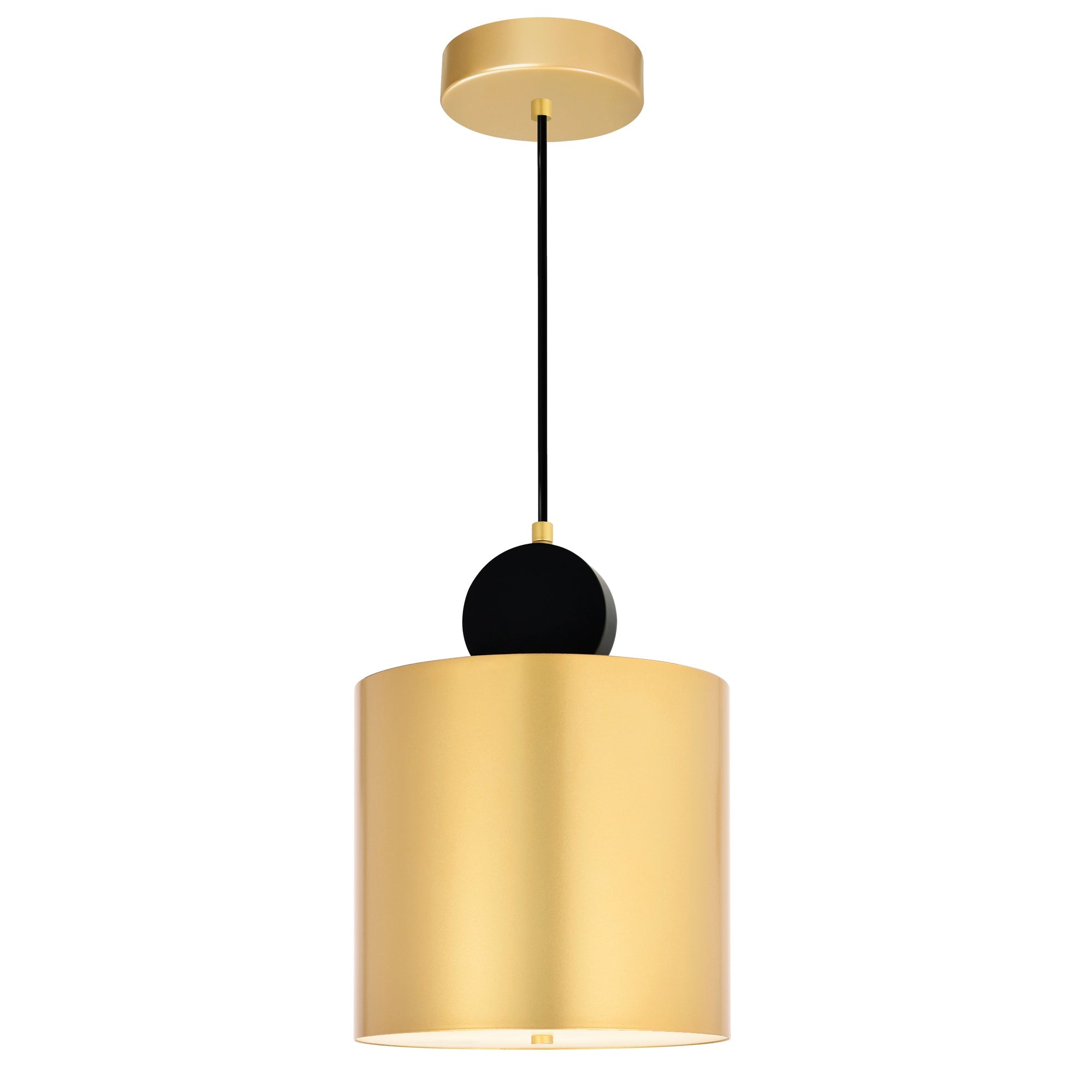Saleen LED Mini Pendant With Sun Gold & Black Finish - CWI Lighting