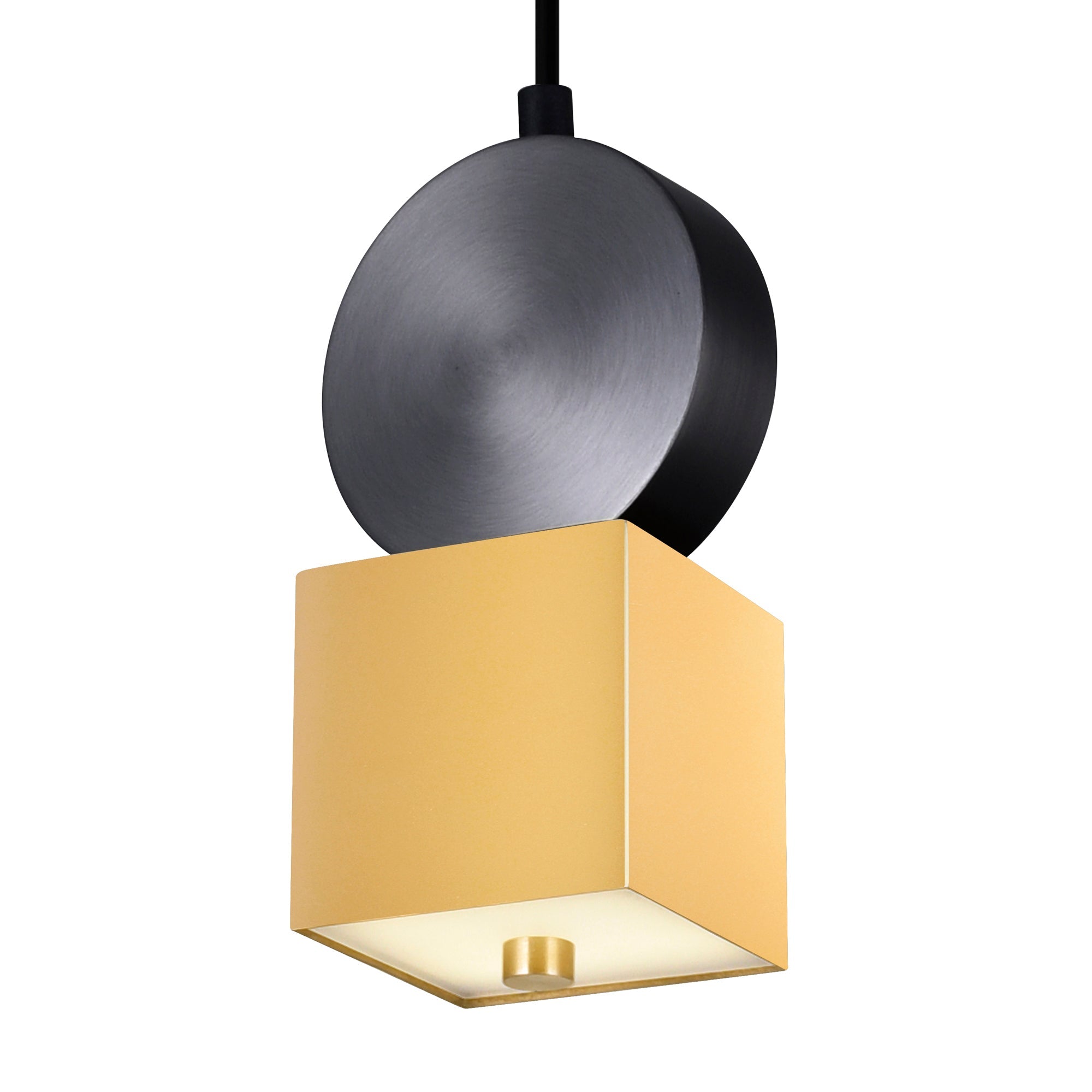 Saleen LED Mini Pendant With Sun Gold & Black Finish - CWI Lighting