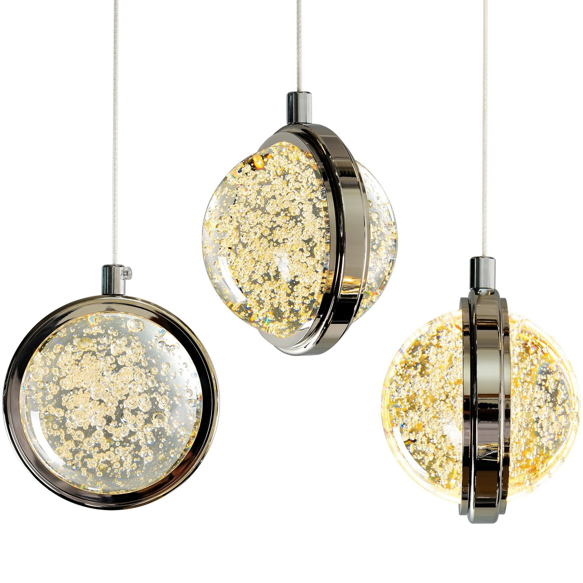 Salvador Integrated LED 32in Polished Nickel Chandelier - CWI Lighting