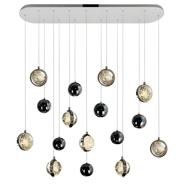 Salvador Integrated LED 40in Polished Nickel Chandelier - CWI Lighting
