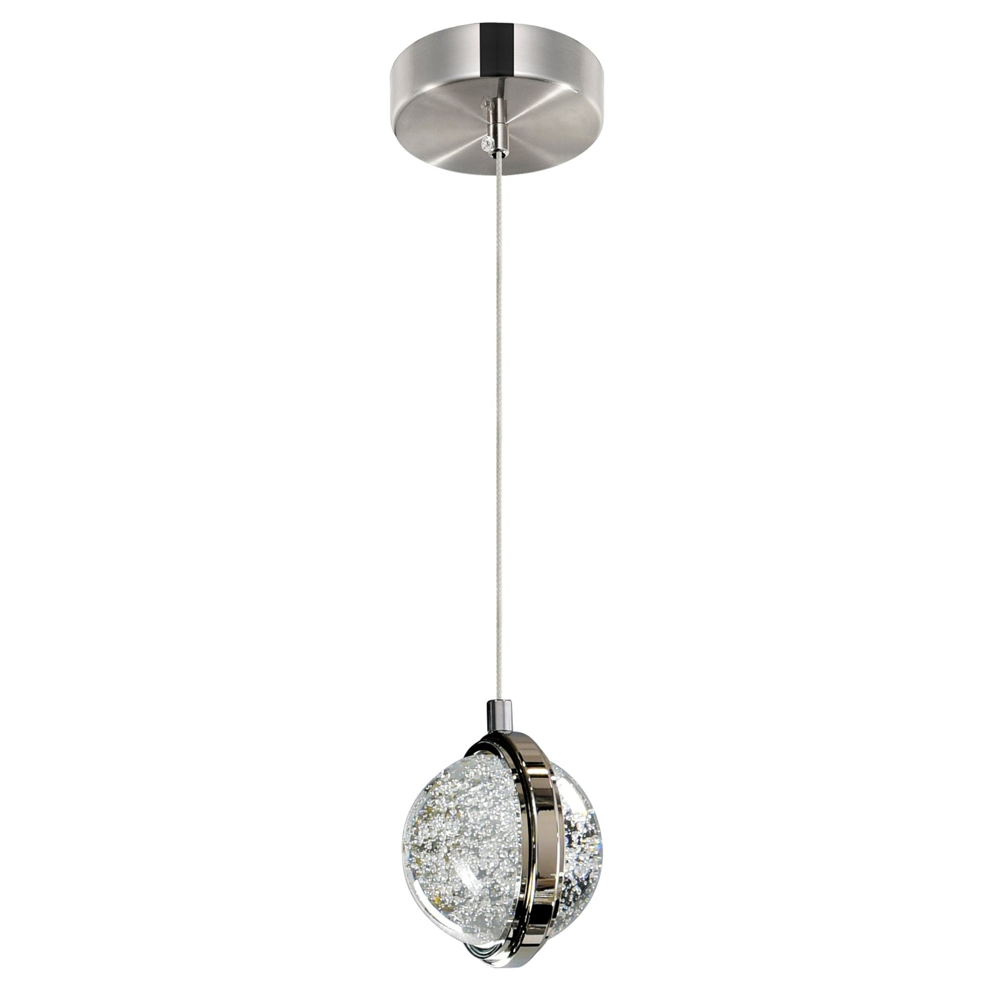 Salvador Integrated LED 4in Polished Nickel Pendant - CWI Lighting