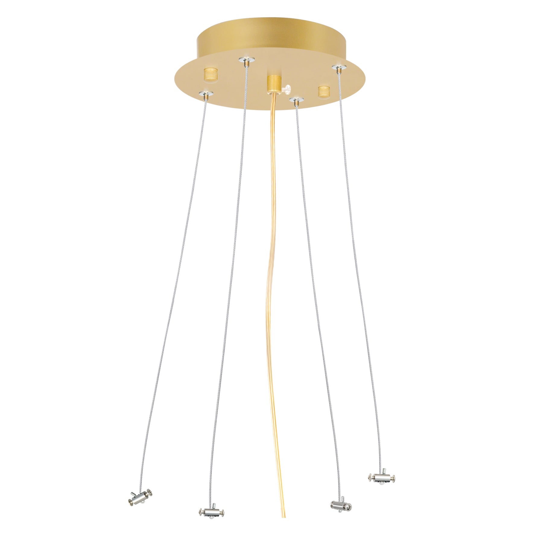 Satin Gold Round Suspension Kit - CWI Lighting