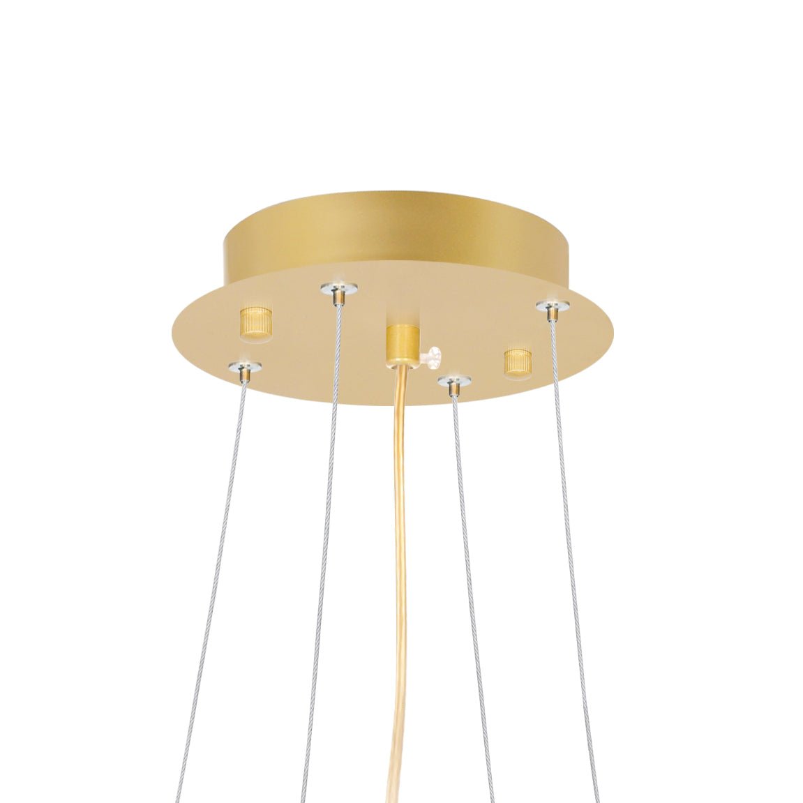 Satin Gold Round Suspension Kit - CWI Lighting
