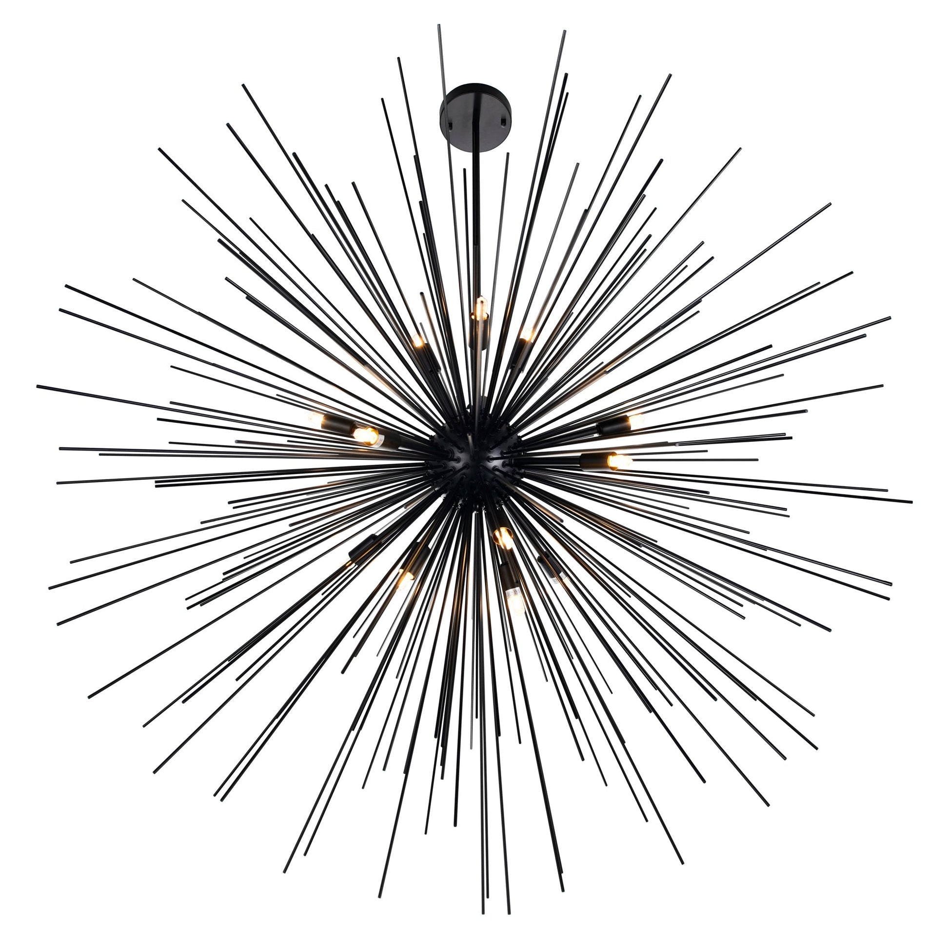 Savannah 14 Light 40in Black Chandelier - CWI Lighting
