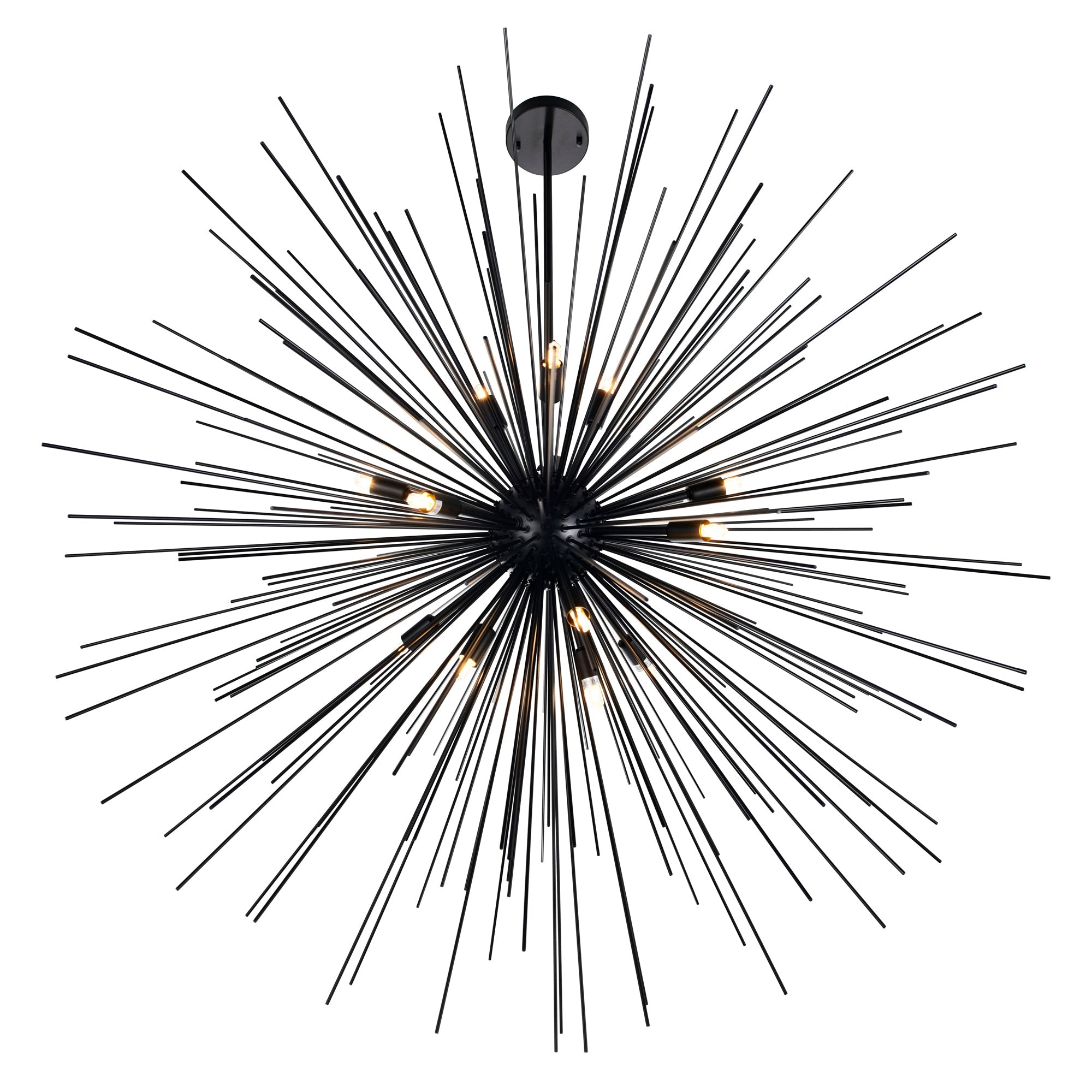Savannah 14 Light 40in Black Chandelier - CWI Lighting