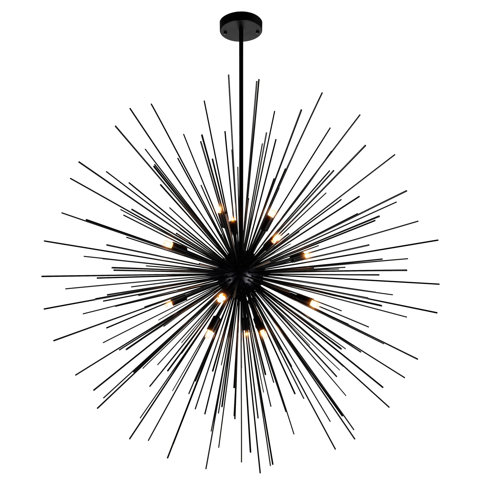 Savannah 14 Light 40in Black Chandelier - CWI Lighting