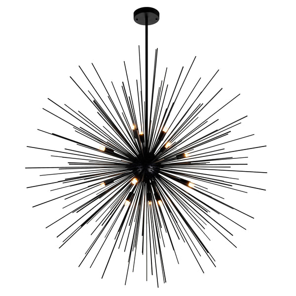 Savannah 14 Light 40in Black Chandelier - CWI Lighting