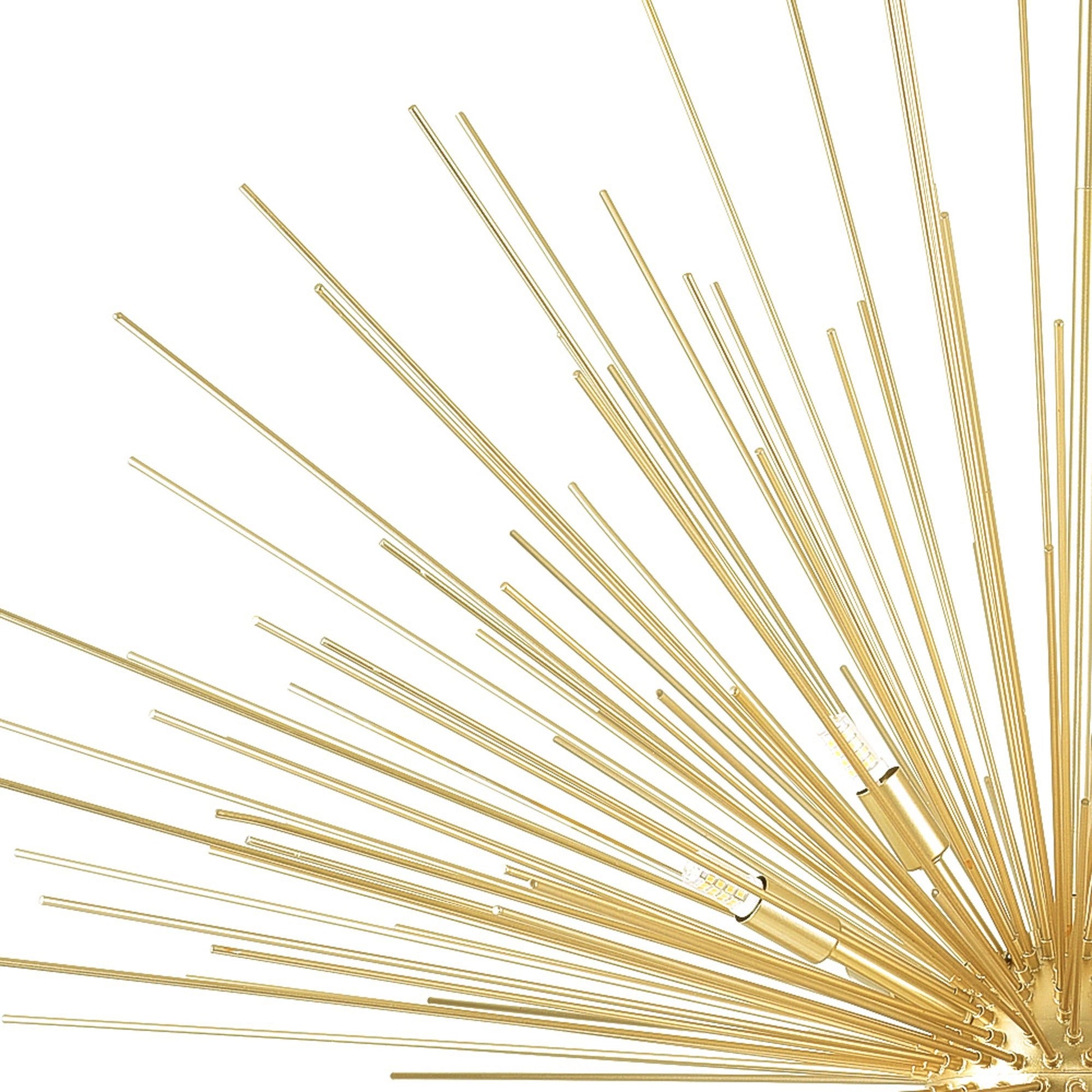 Savannah 14 Light 40in Gold Leaf Chandelier - CWI Lighting