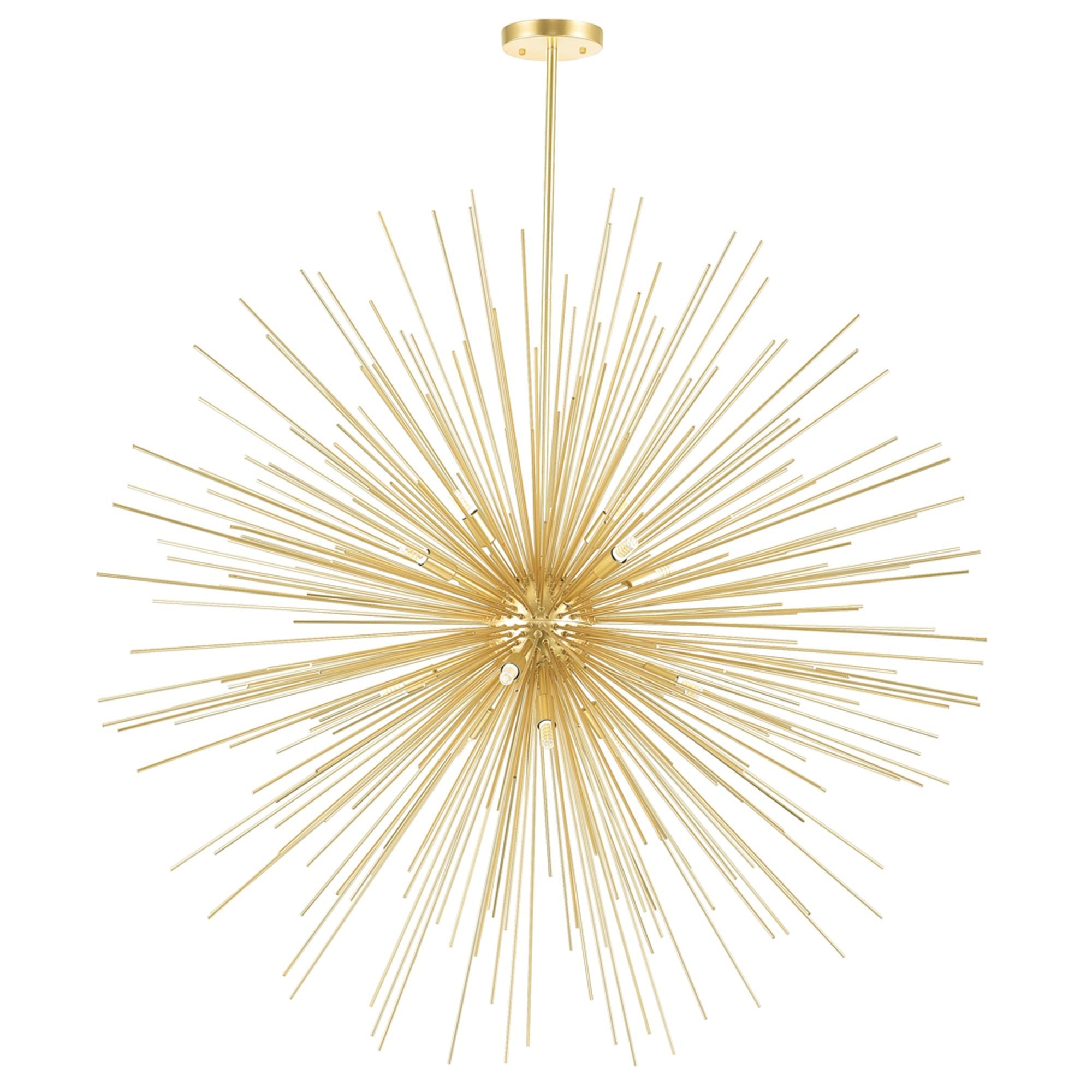 Savannah 14 Light 40in Gold Leaf Chandelier - CWI Lighting