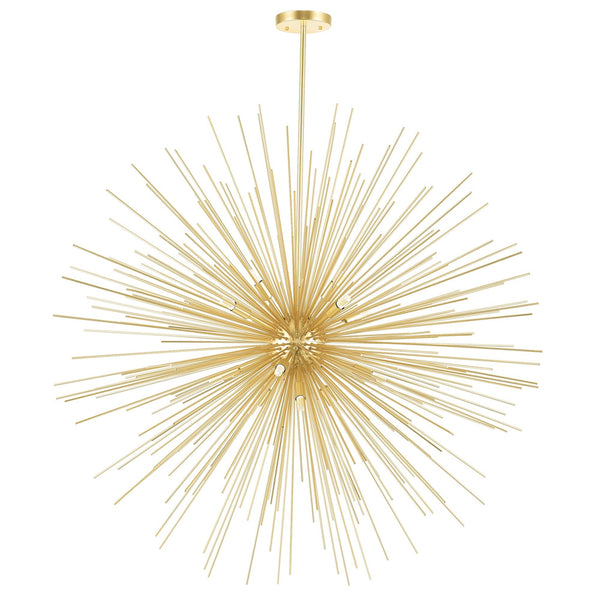 Savannah 14 Light 40in Gold Leaf Chandelier - CWI Lighting
