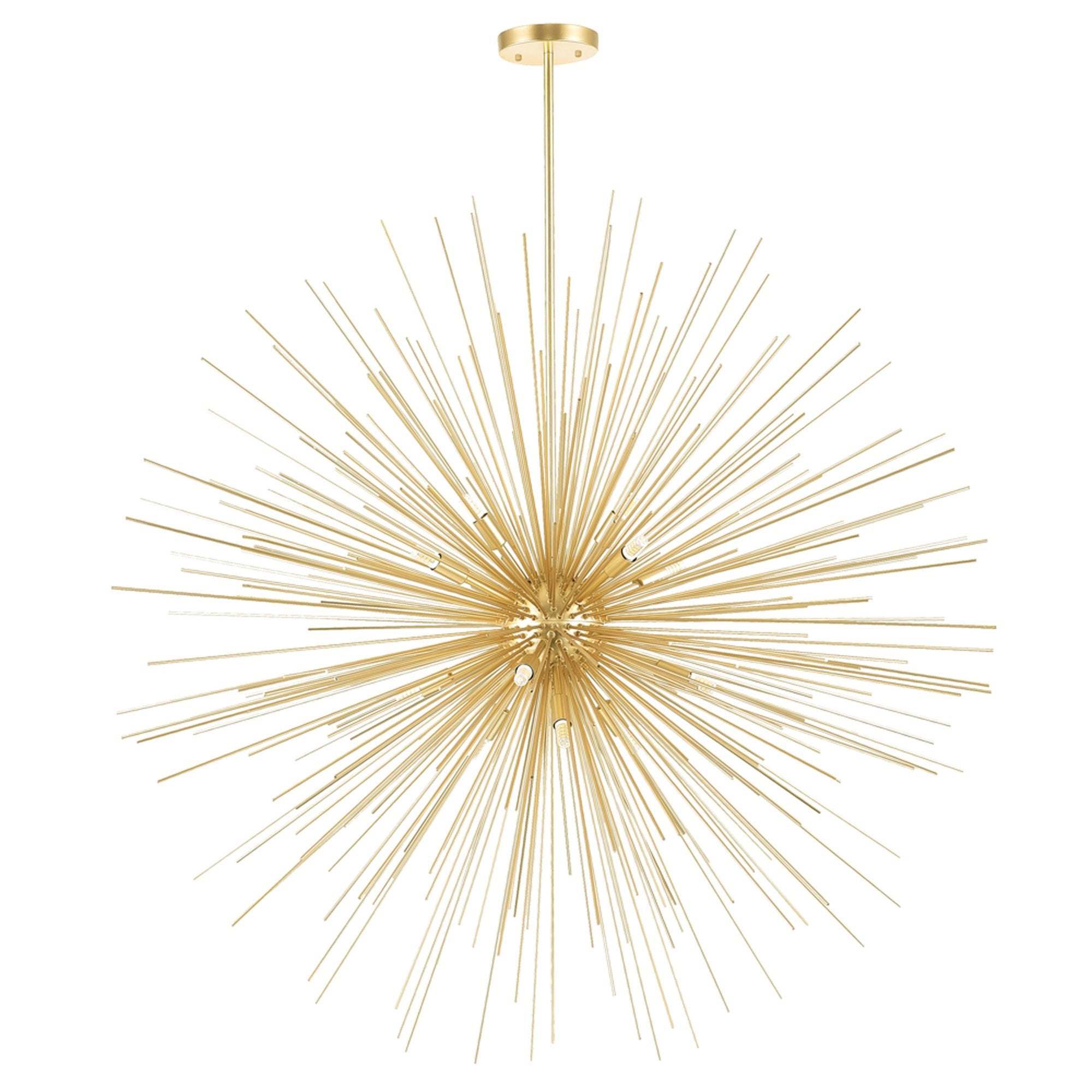 Savannah 14 Light 40in Gold Leaf Chandelier - CWI Lighting