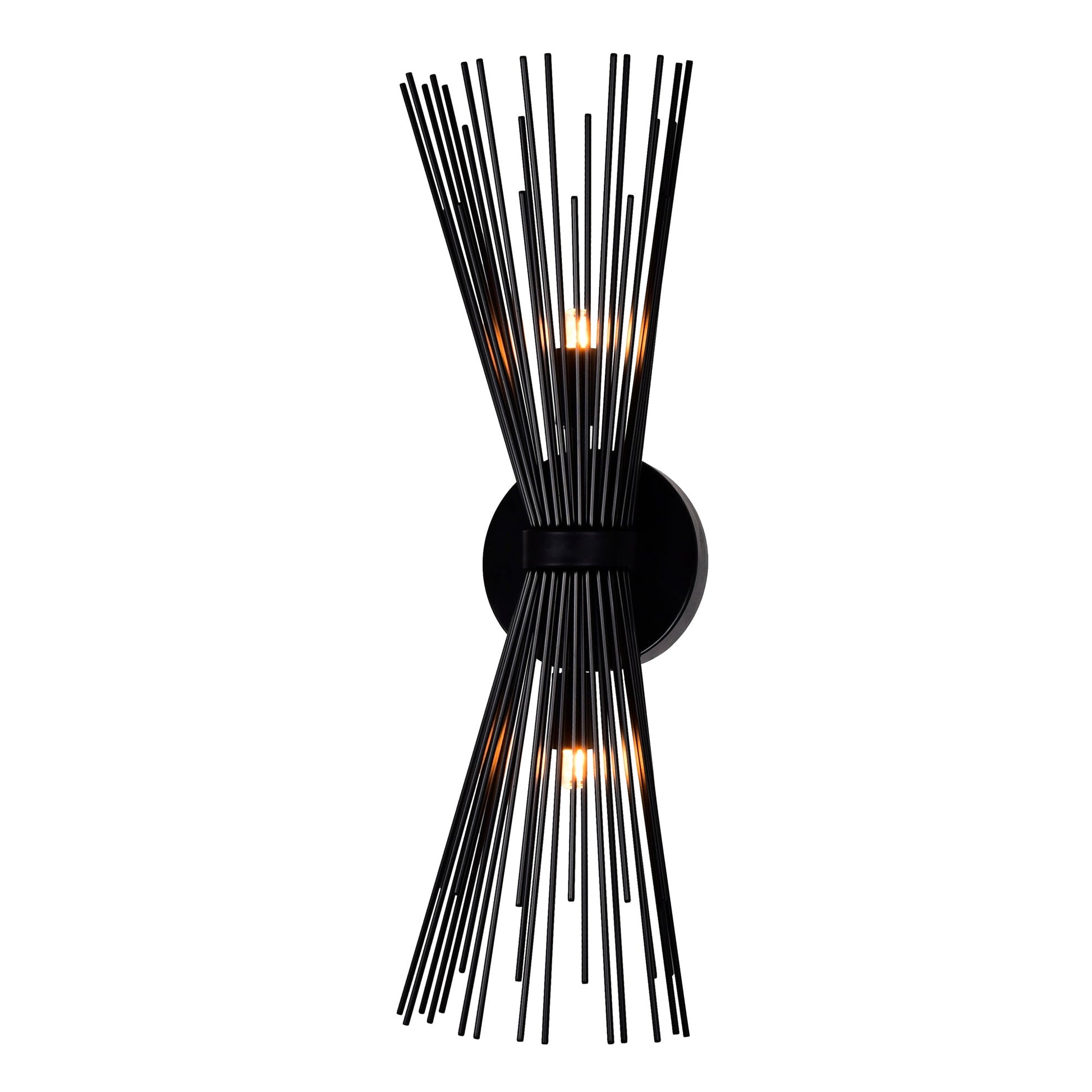 Savannah 2 Light 8in Black Wall Sconce - CWI Lighting