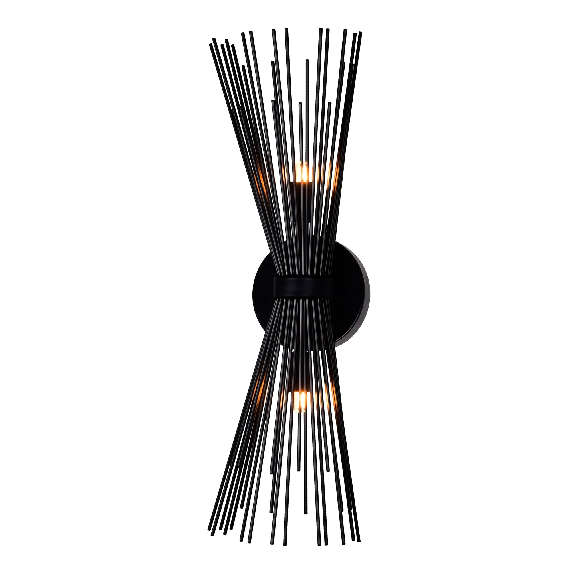 Savannah 2 Light 8in Black Wall Sconce - CWI Lighting