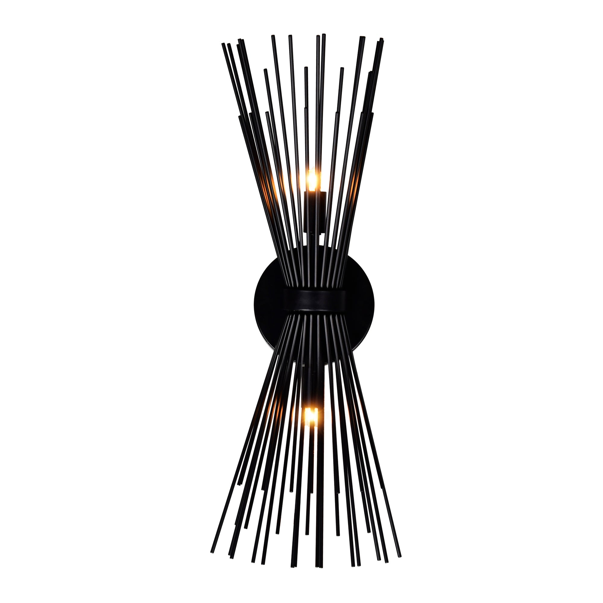 Savannah 2 Light 8in Black Wall Sconce - CWI Lighting