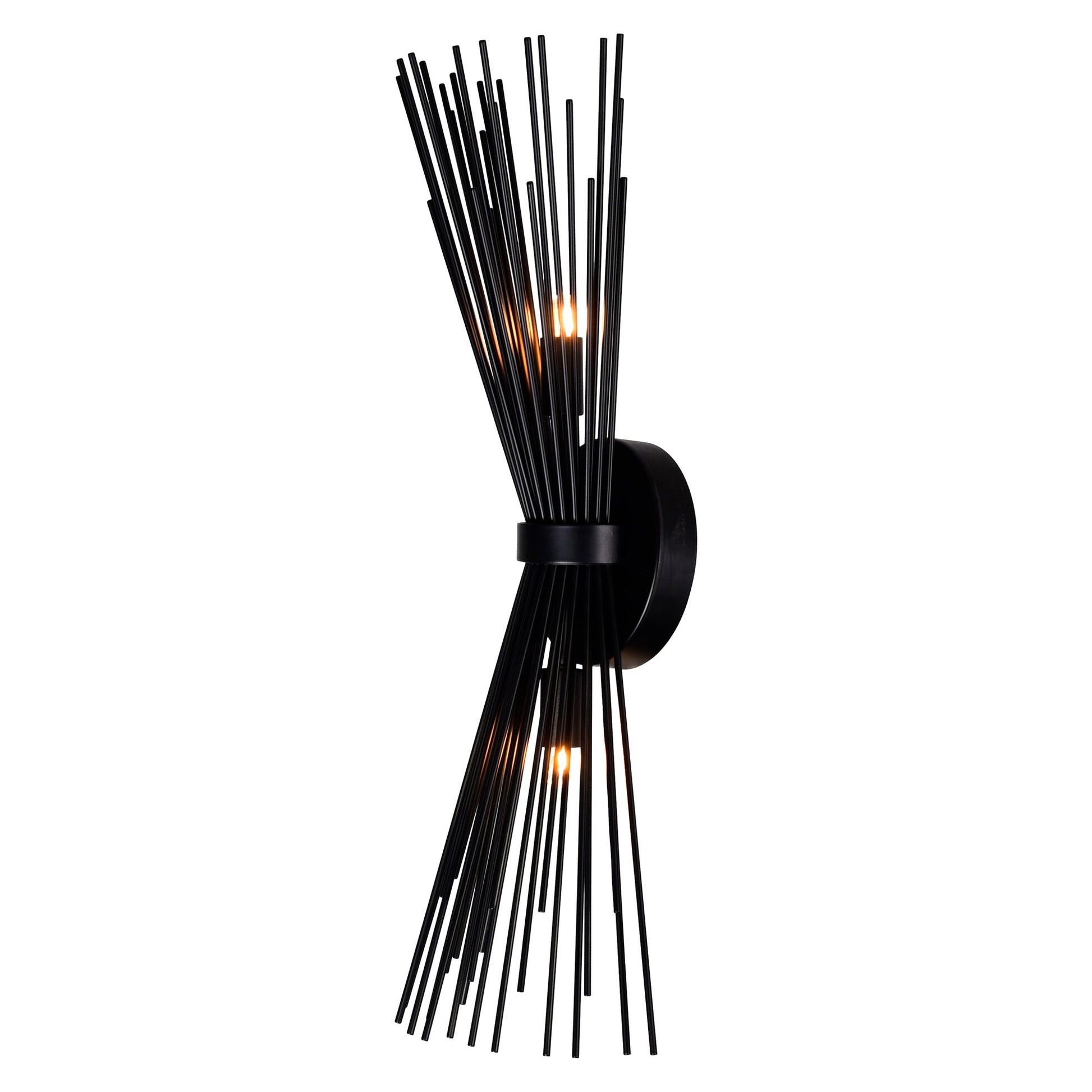 Savannah 2 Light 8in Black Wall Sconce - CWI Lighting