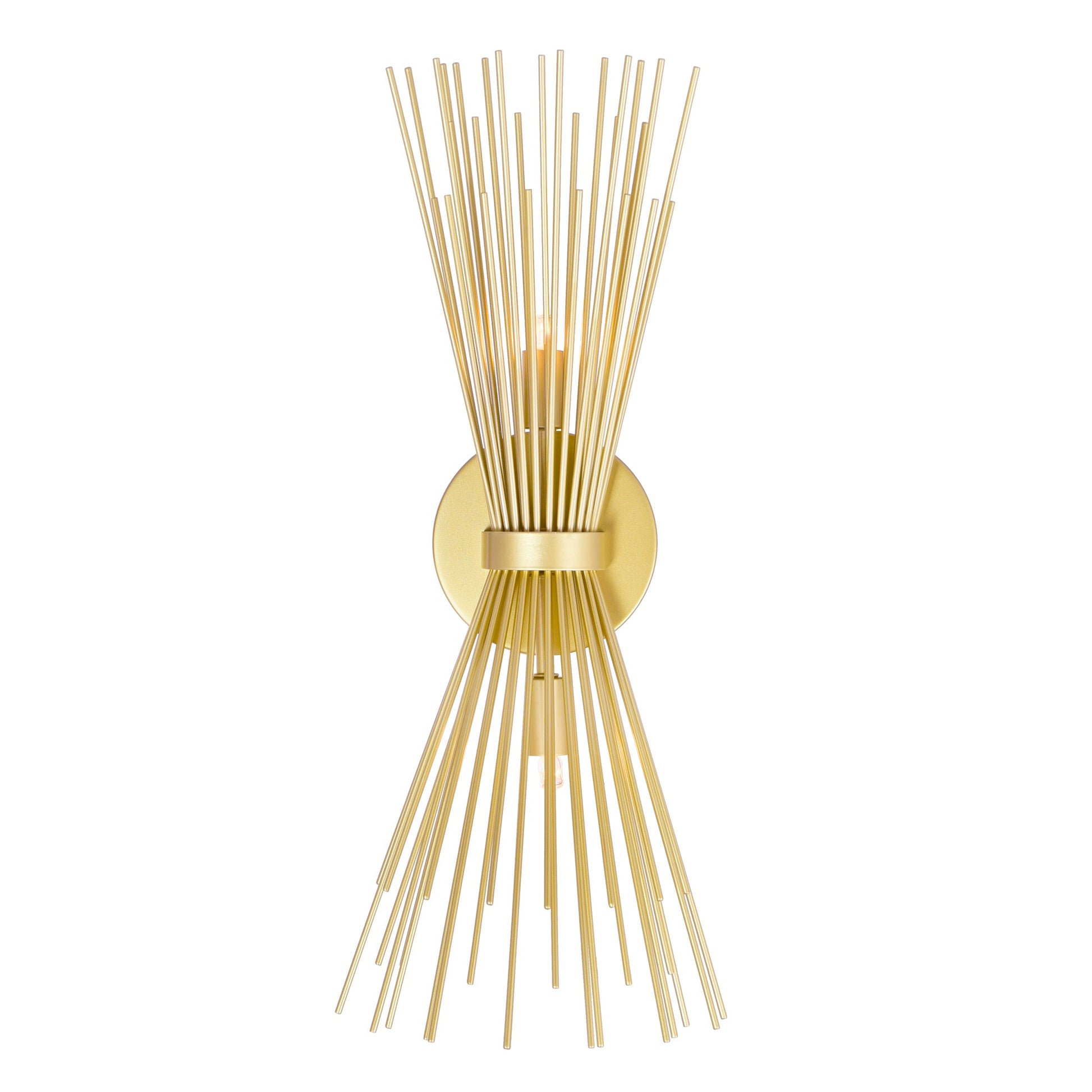 Savannah 2 Light 8in Gold Leaf Wall Sconce - CWI Lighting