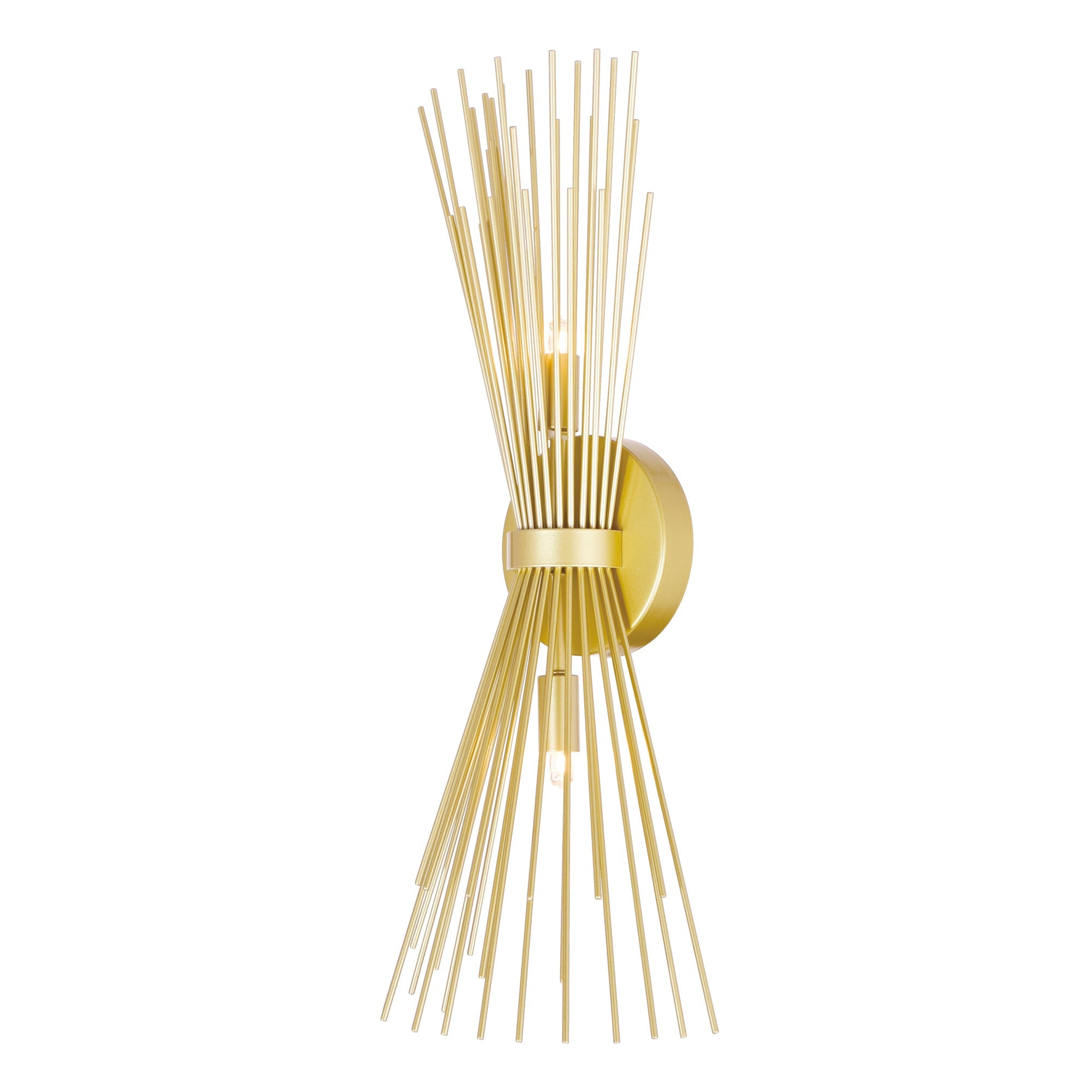 Savannah 2 Light 8in Gold Leaf Wall Sconce - CWI Lighting