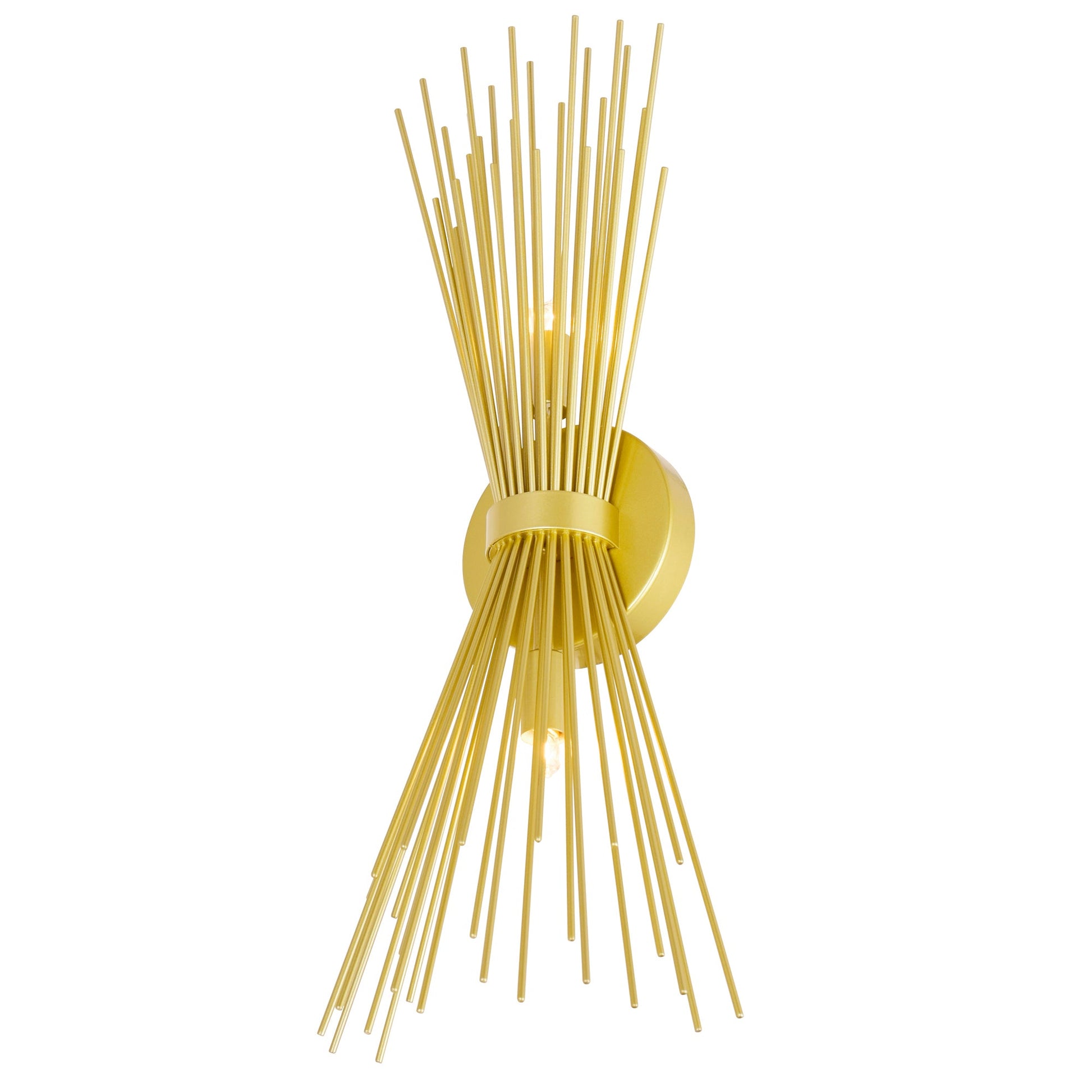 Savannah 2 Light 8in Gold Leaf Wall Sconce - CWI Lighting