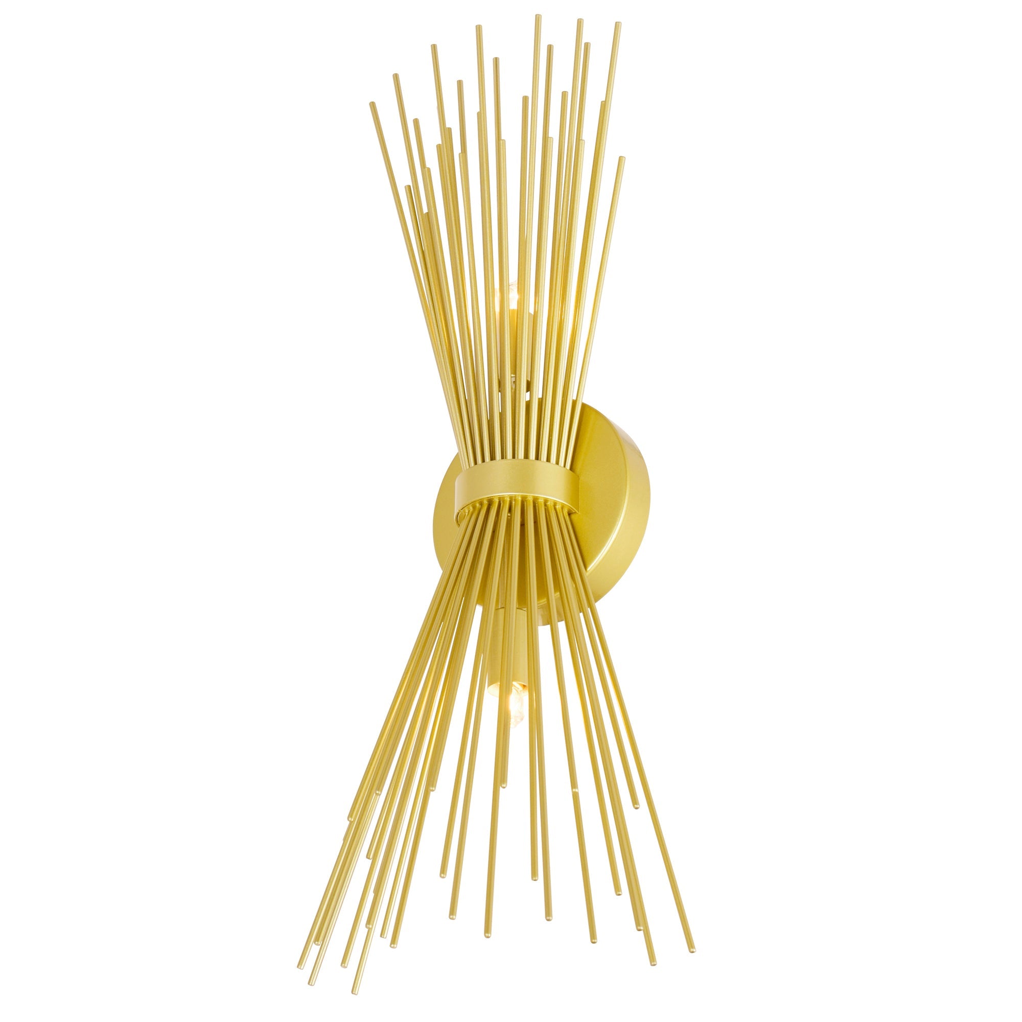 Savannah 2 Light 8in Gold Leaf Wall Sconce - CWI Lighting