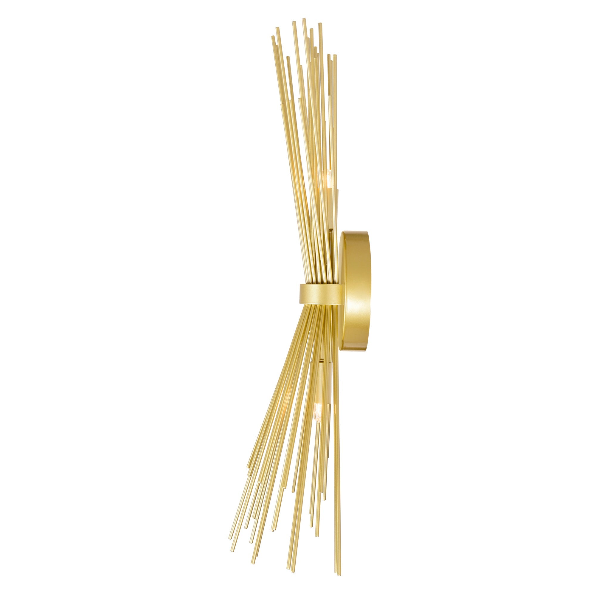 Savannah 2 Light 8in Gold Leaf Wall Sconce - CWI Lighting