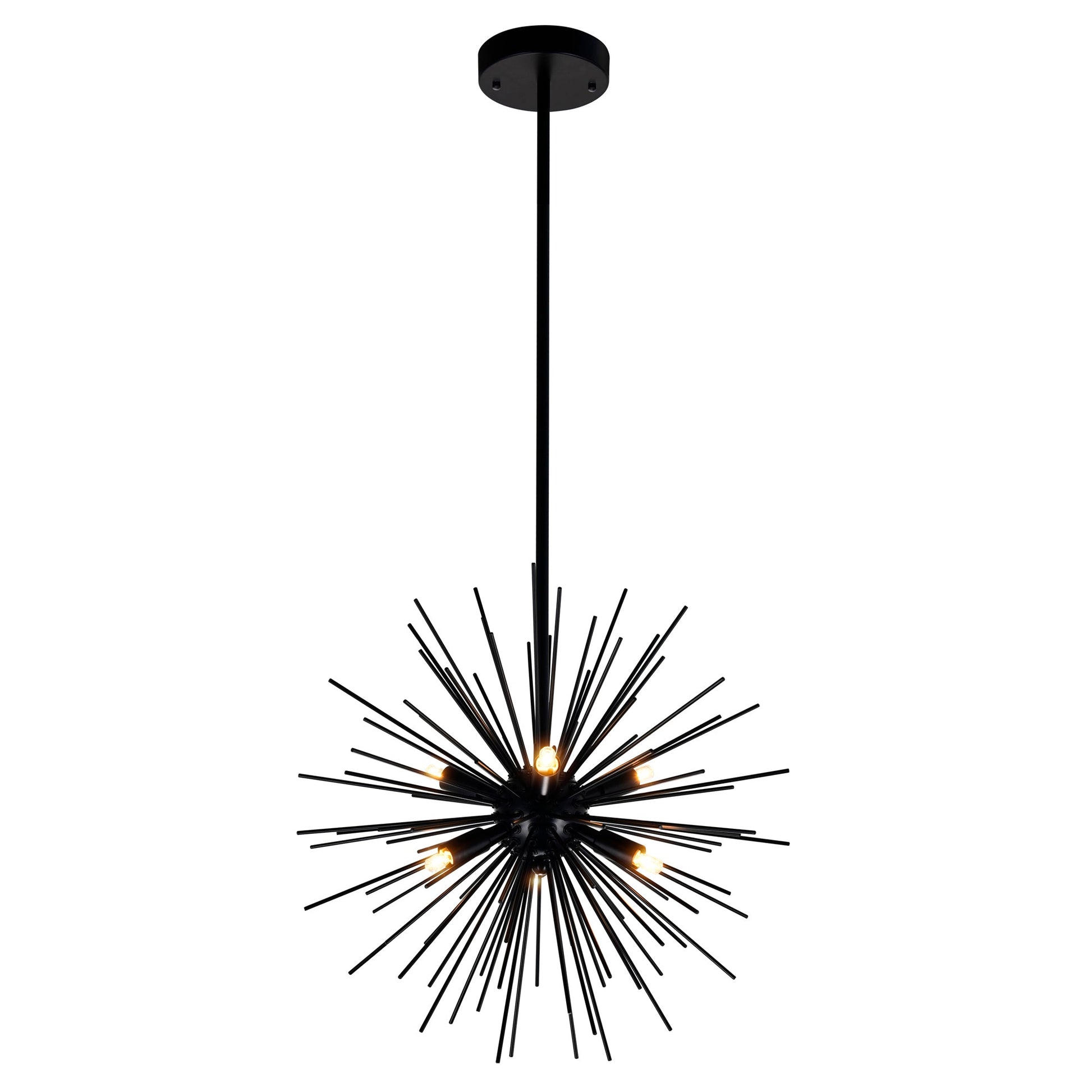 Savannah 6 Light 16in Black Chandelier - CWI Lighting