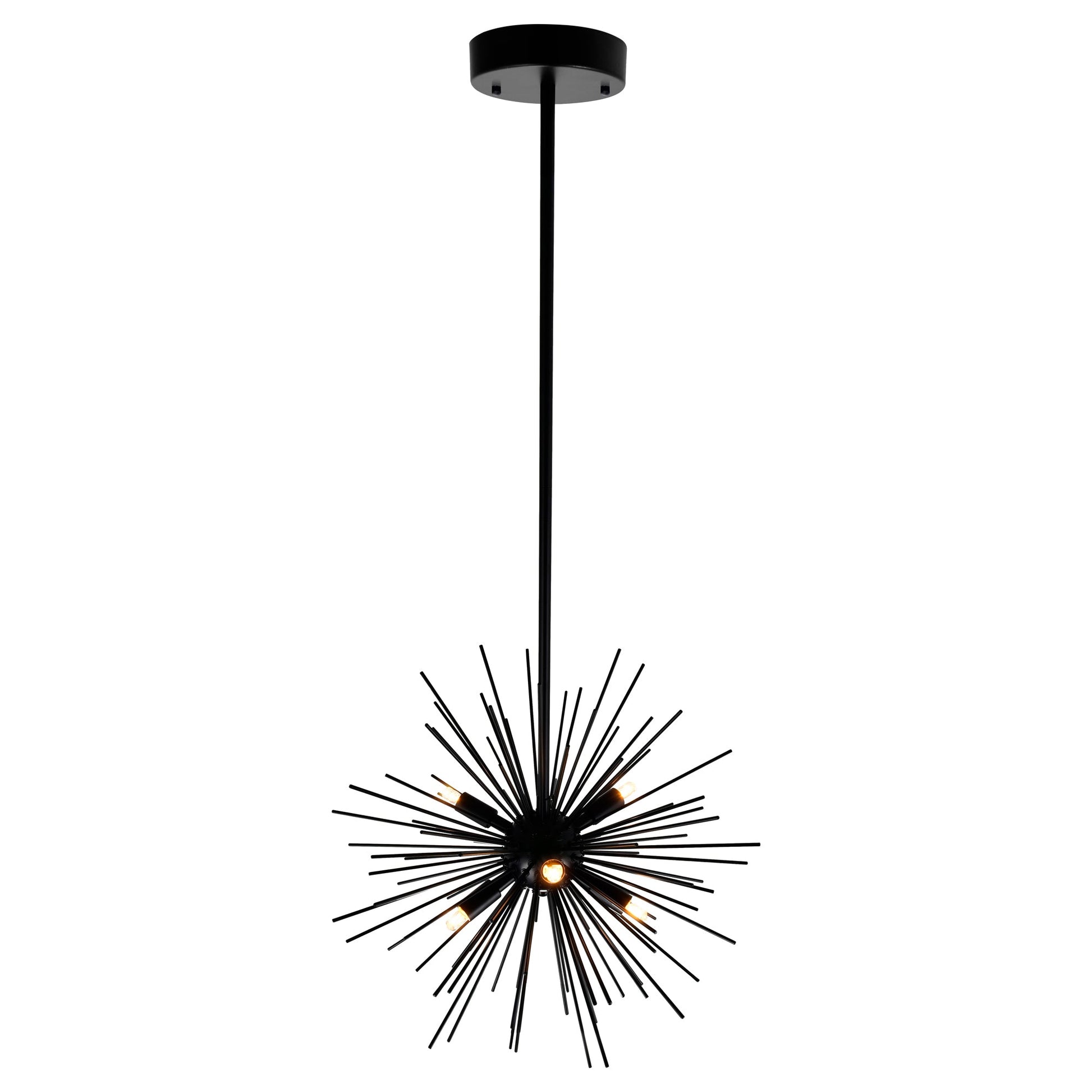Savannah 6 Light 16in Black Chandelier - CWI Lighting