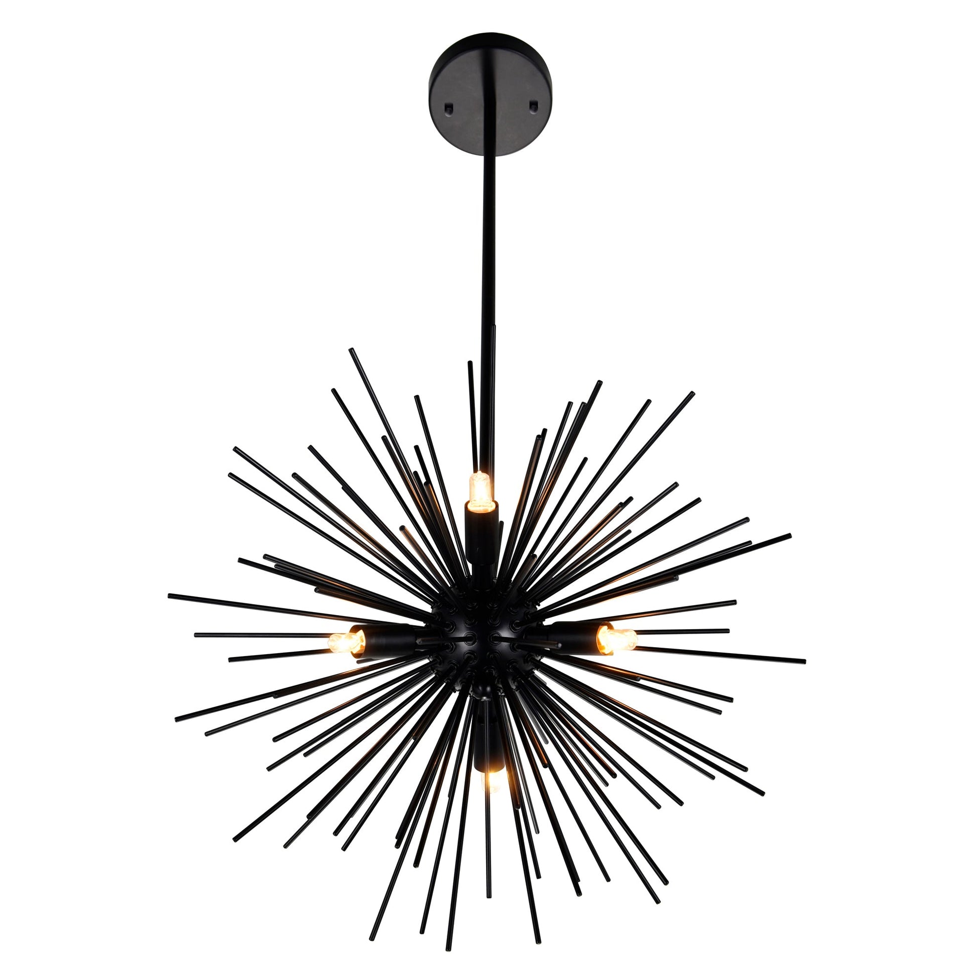 Savannah 6 Light 16in Black Chandelier - CWI Lighting