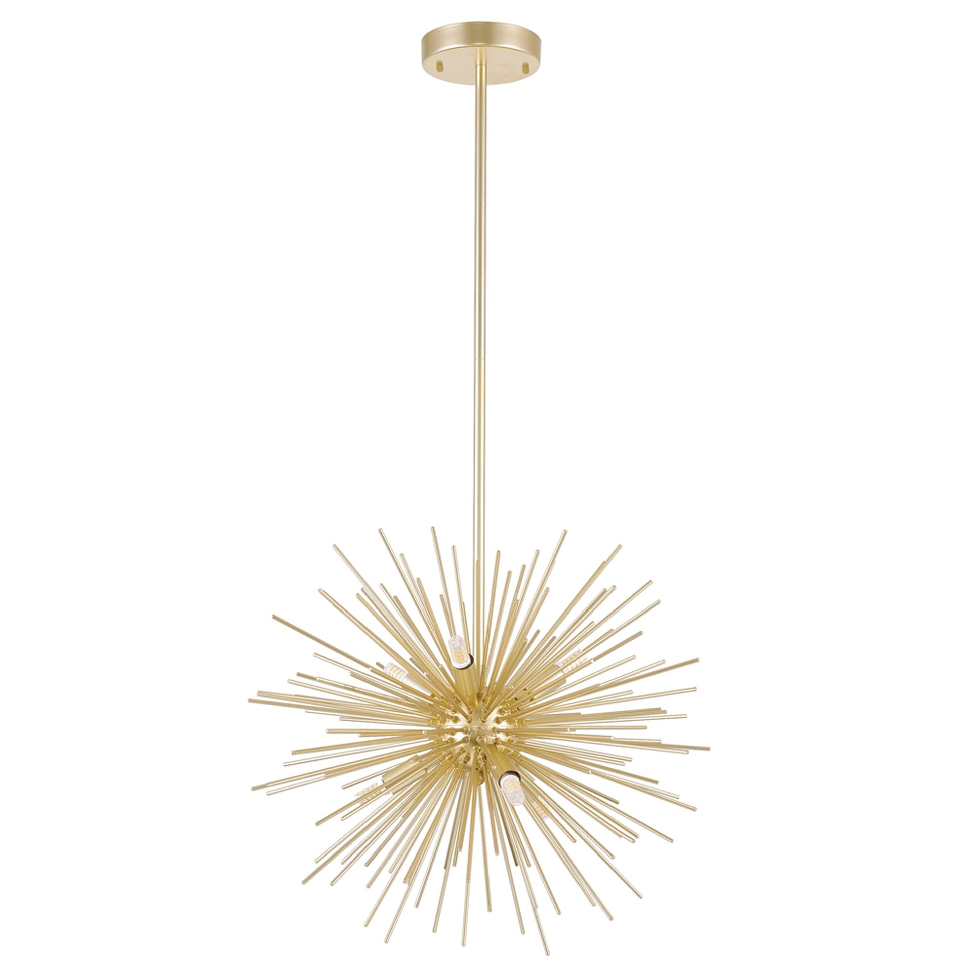 Savannah 6 Light 16in Gold Leaf Chandelier - CWI Lighting