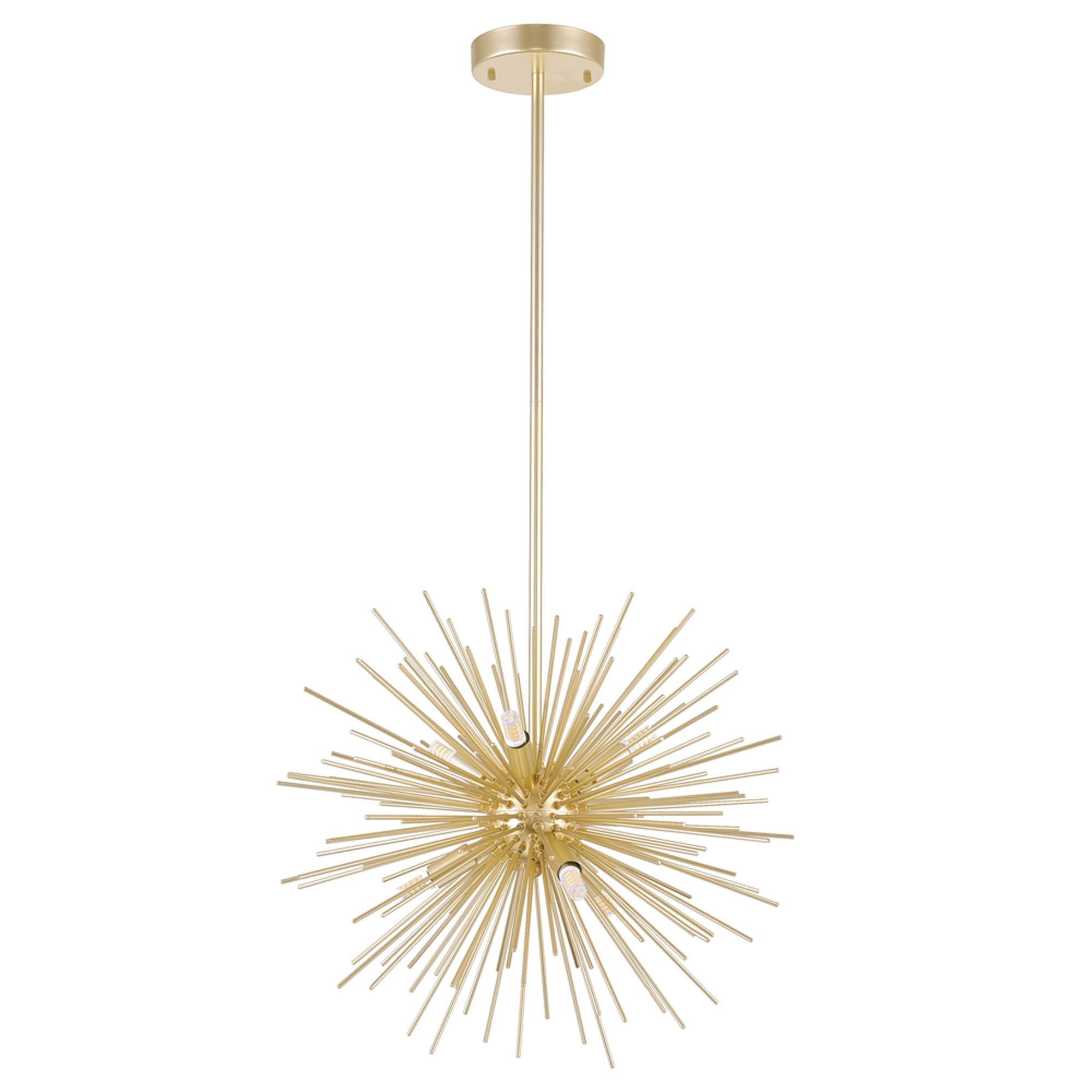 Savannah 6 Light 16in Gold Leaf Chandelier - CWI Lighting