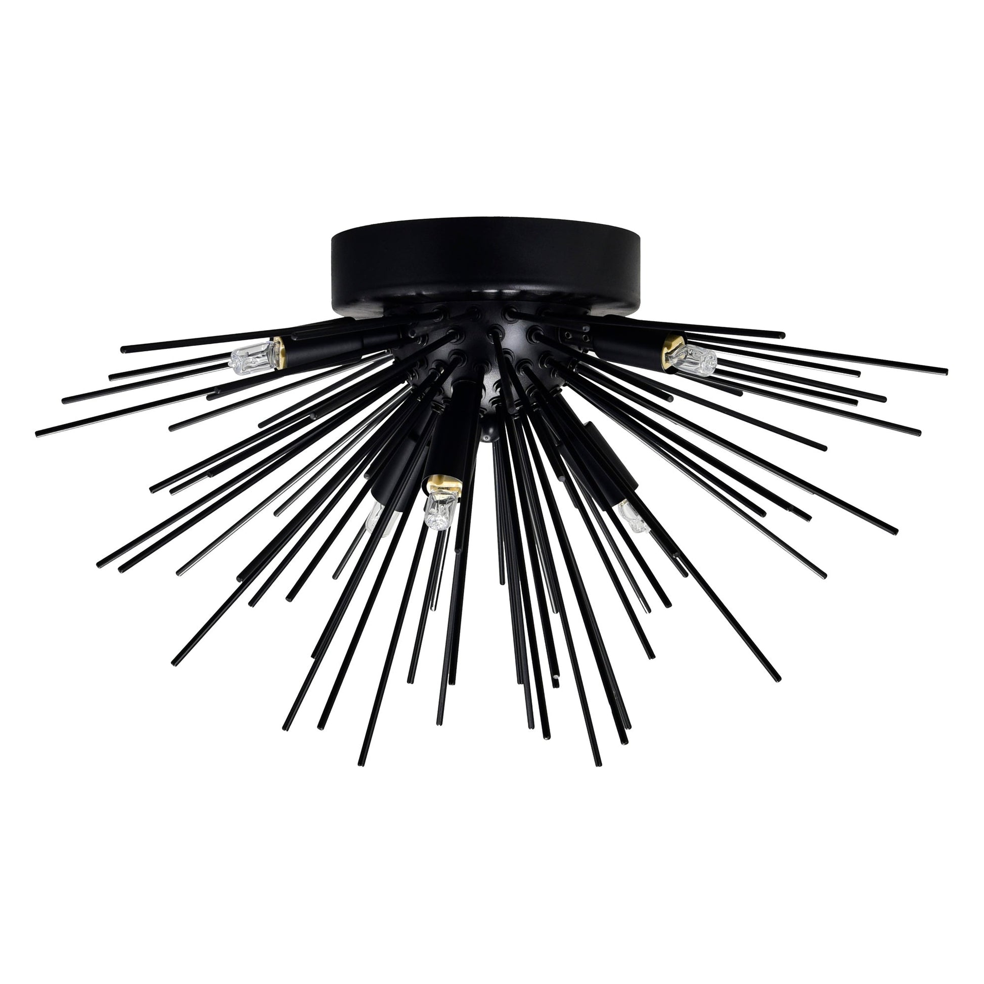 Savannah 6 Light 20in Black Flush Mount - CWI Lighting