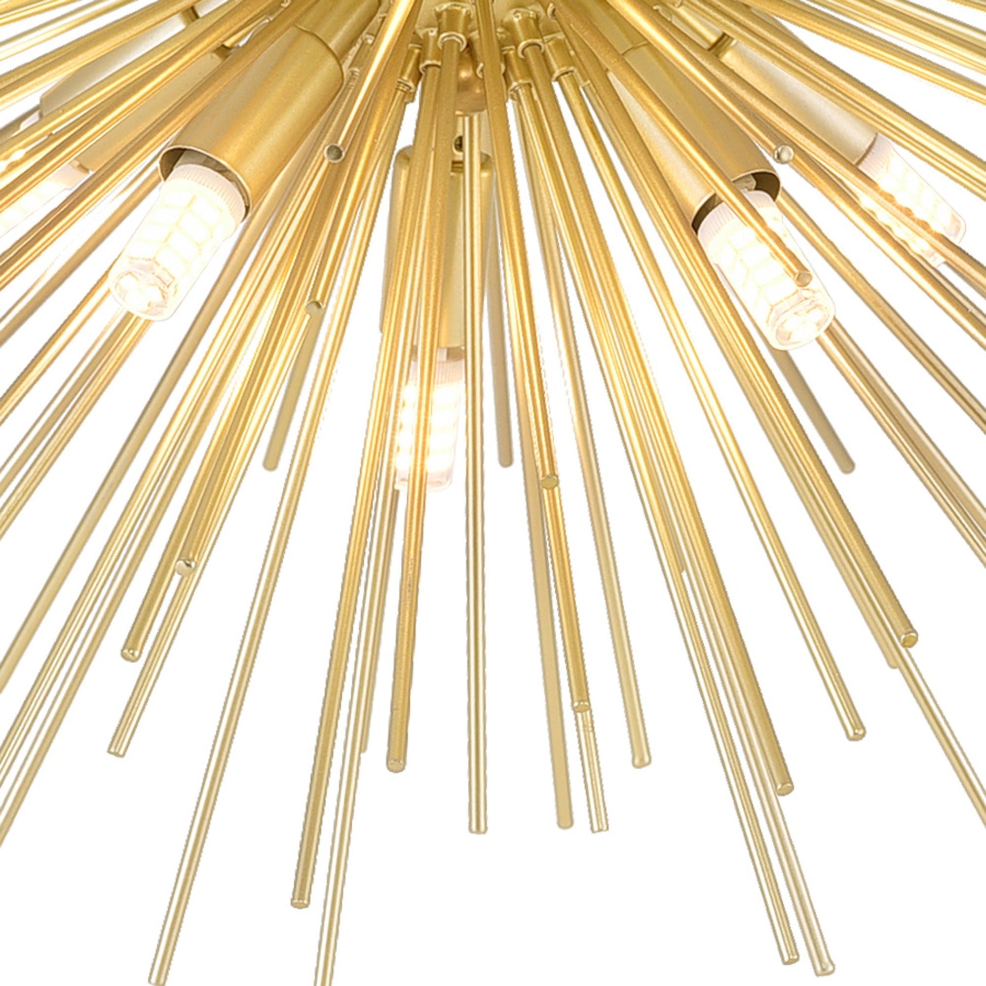Savannah 6 Light 20in Gold Leaf Flush Mount - CWI Lighting