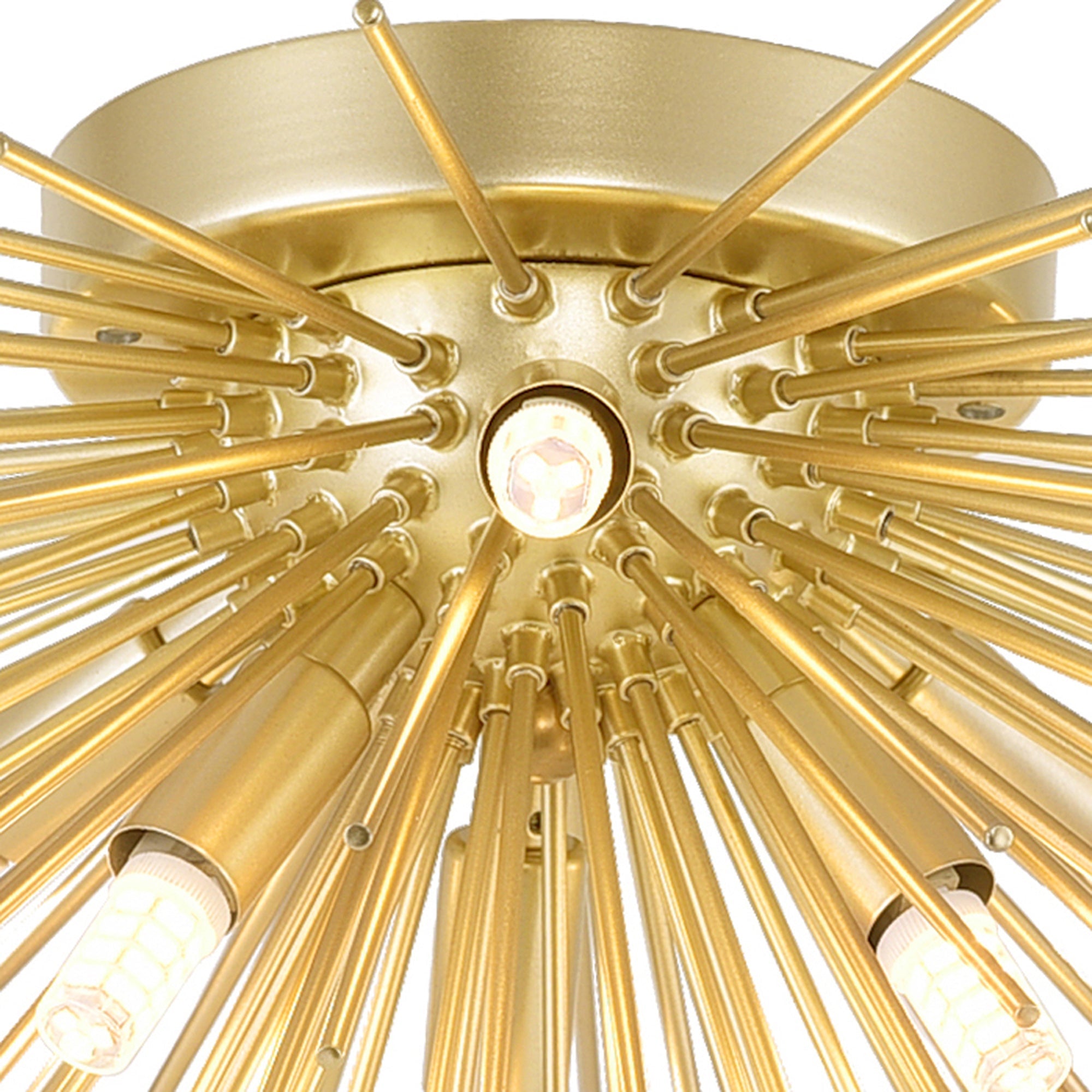 Savannah 6 Light 20in Gold Leaf Flush Mount - CWI Lighting